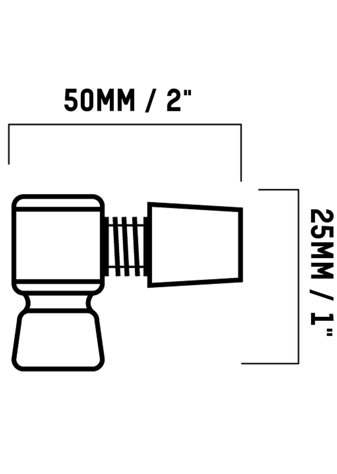 Blackburn Wayside CO2 Thread On Inflator Mini Pump Dimensions