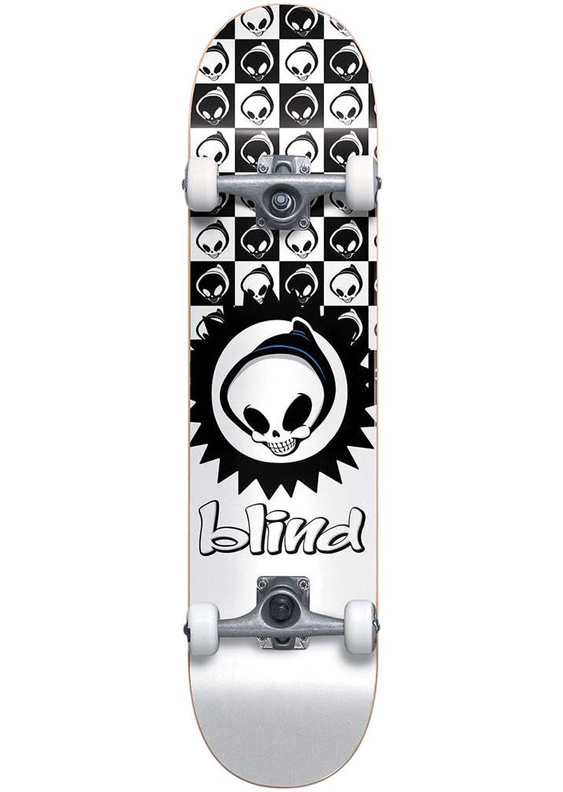 Blind Junior Checkered Reaper Fp Soft Wheels Complete Skateboard White