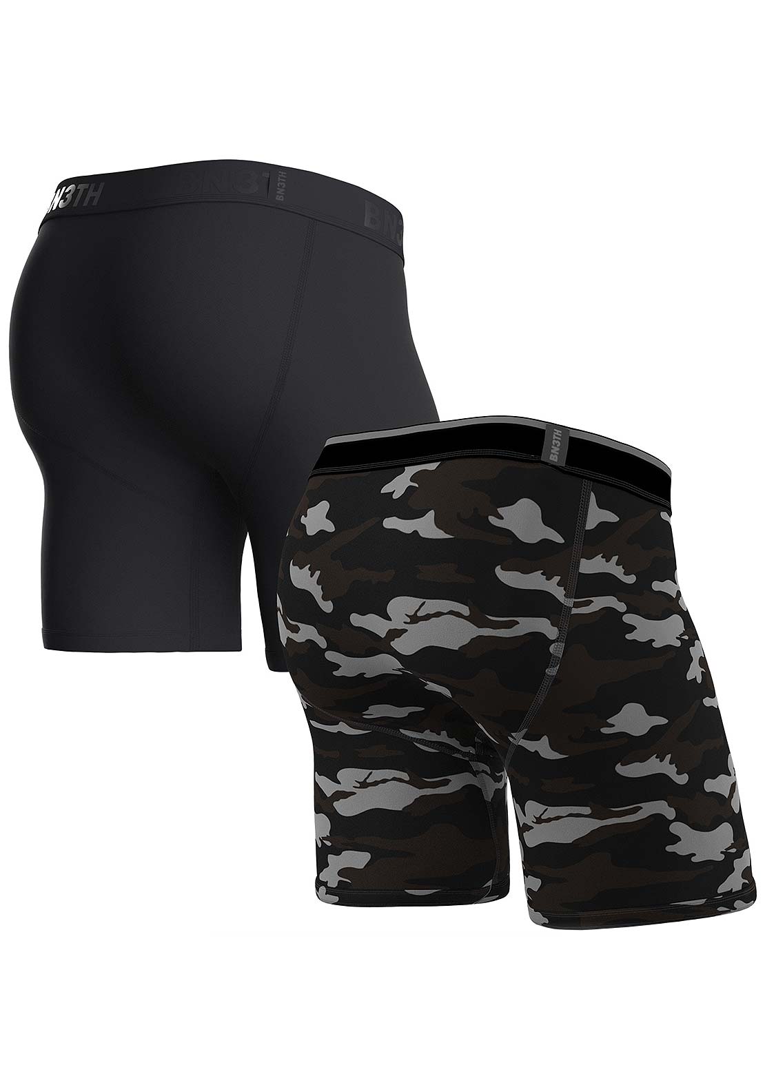 BN3TH Men&#39;s Classic Brief Boxers - 2 Pack Black/Covert Camo 2 Pack