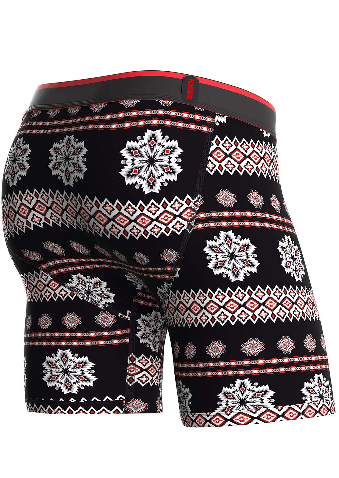 BN3TH Men&#39;s Classic Brief Print Boxer Frozen Fairisle/Red