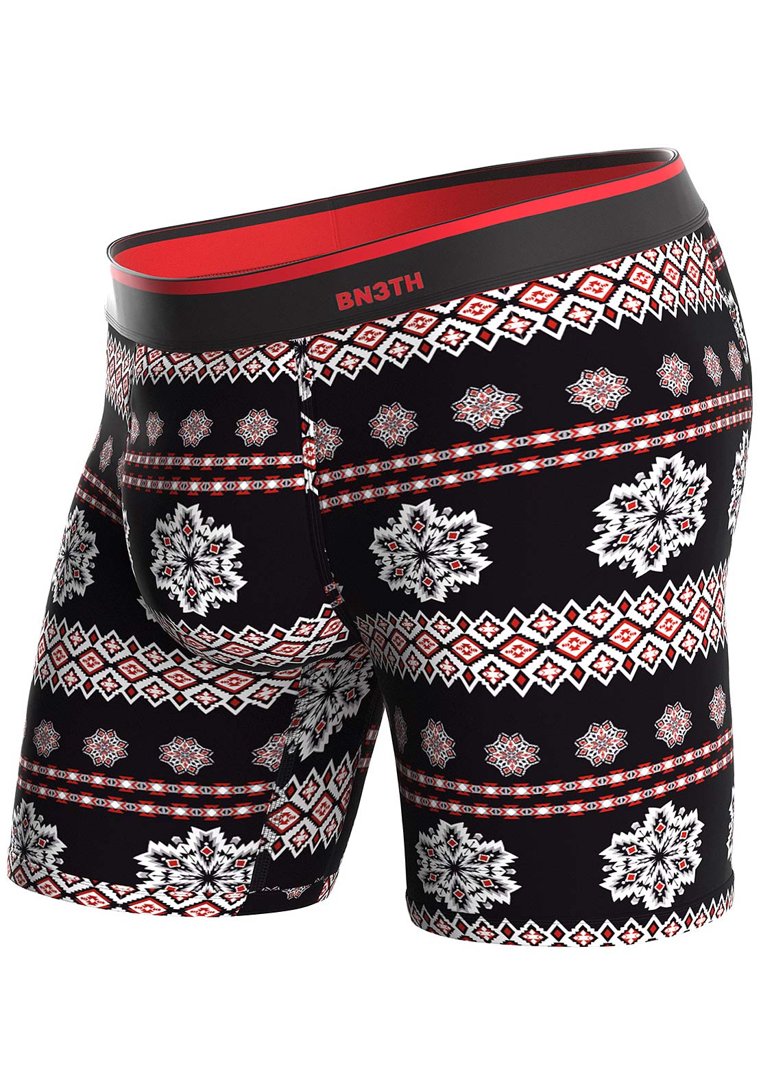 BN3TH Men&#39;s Classic Brief Print Boxer Frozen Fairisle/Red