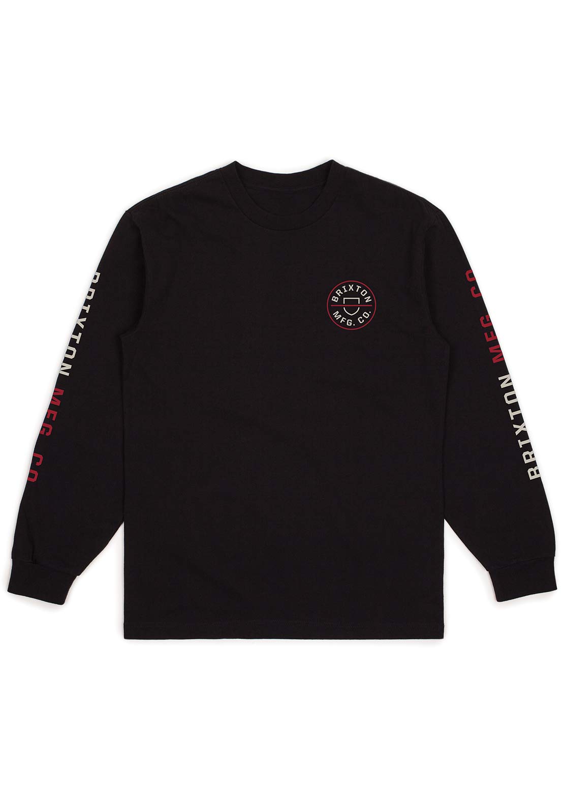 Brixton Men&#39;s Crest Longsleeve Black/Cream