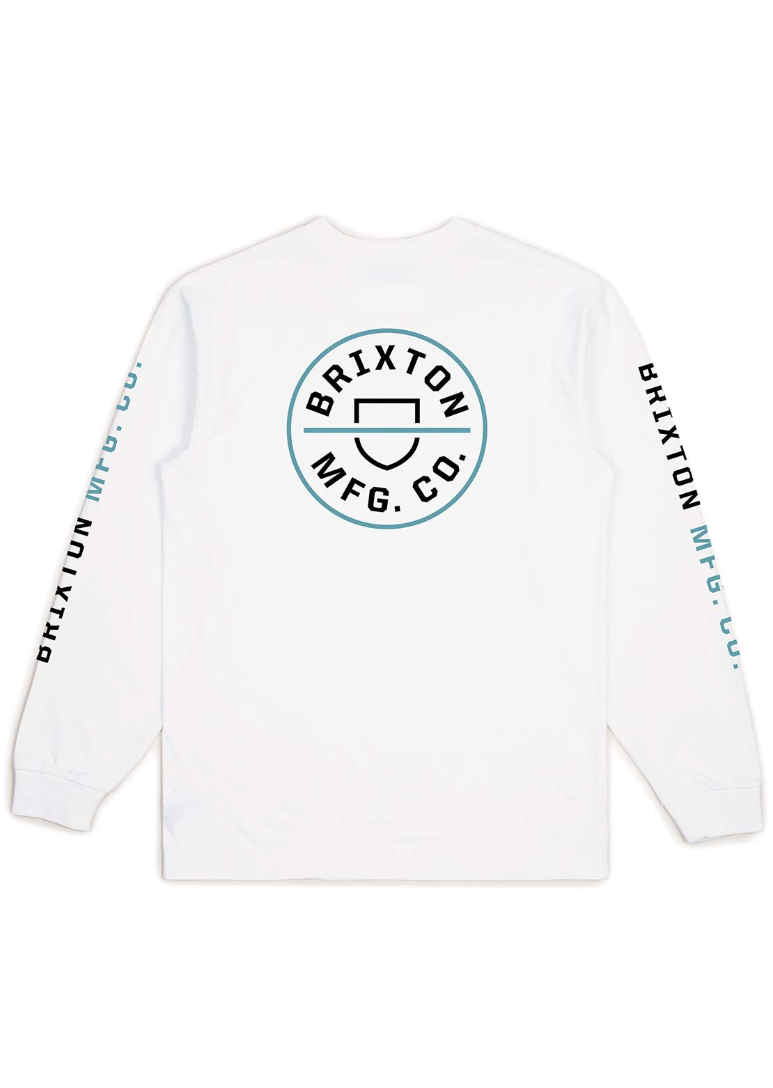 Brixton Men&#39;s Crest Longsleeve White/Black