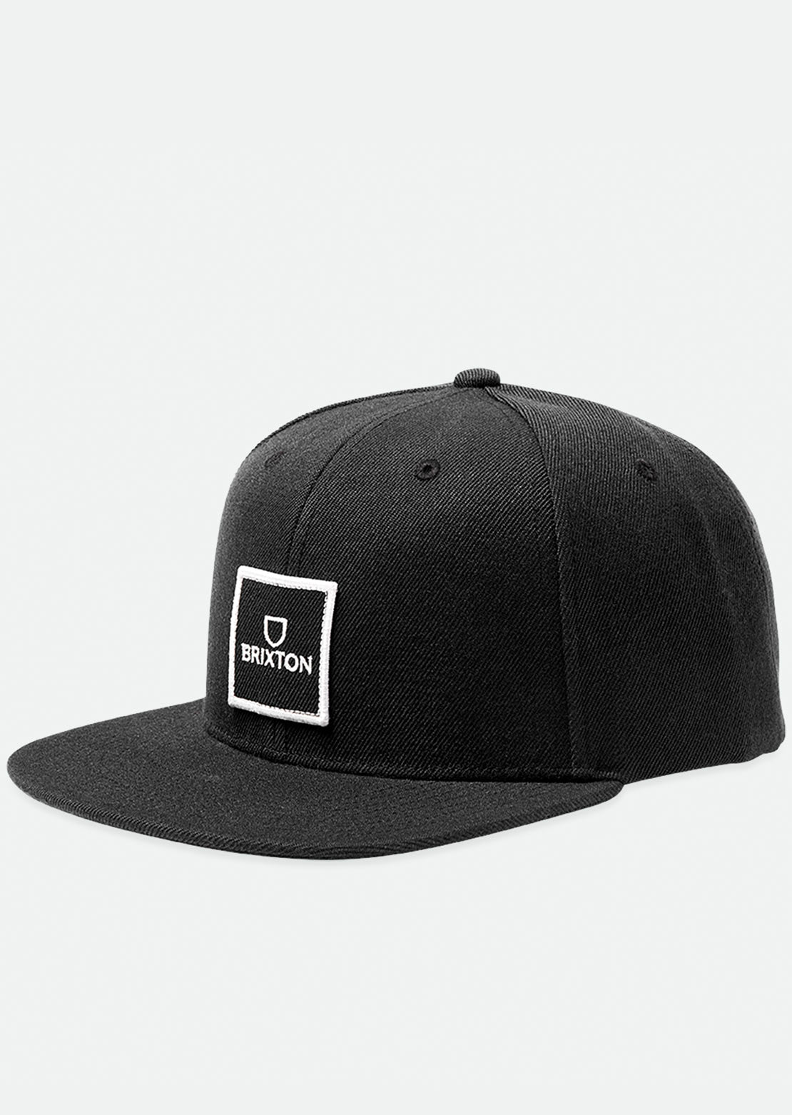Brixton Unisex Alpha Square MP Snapback Cap Black/Black