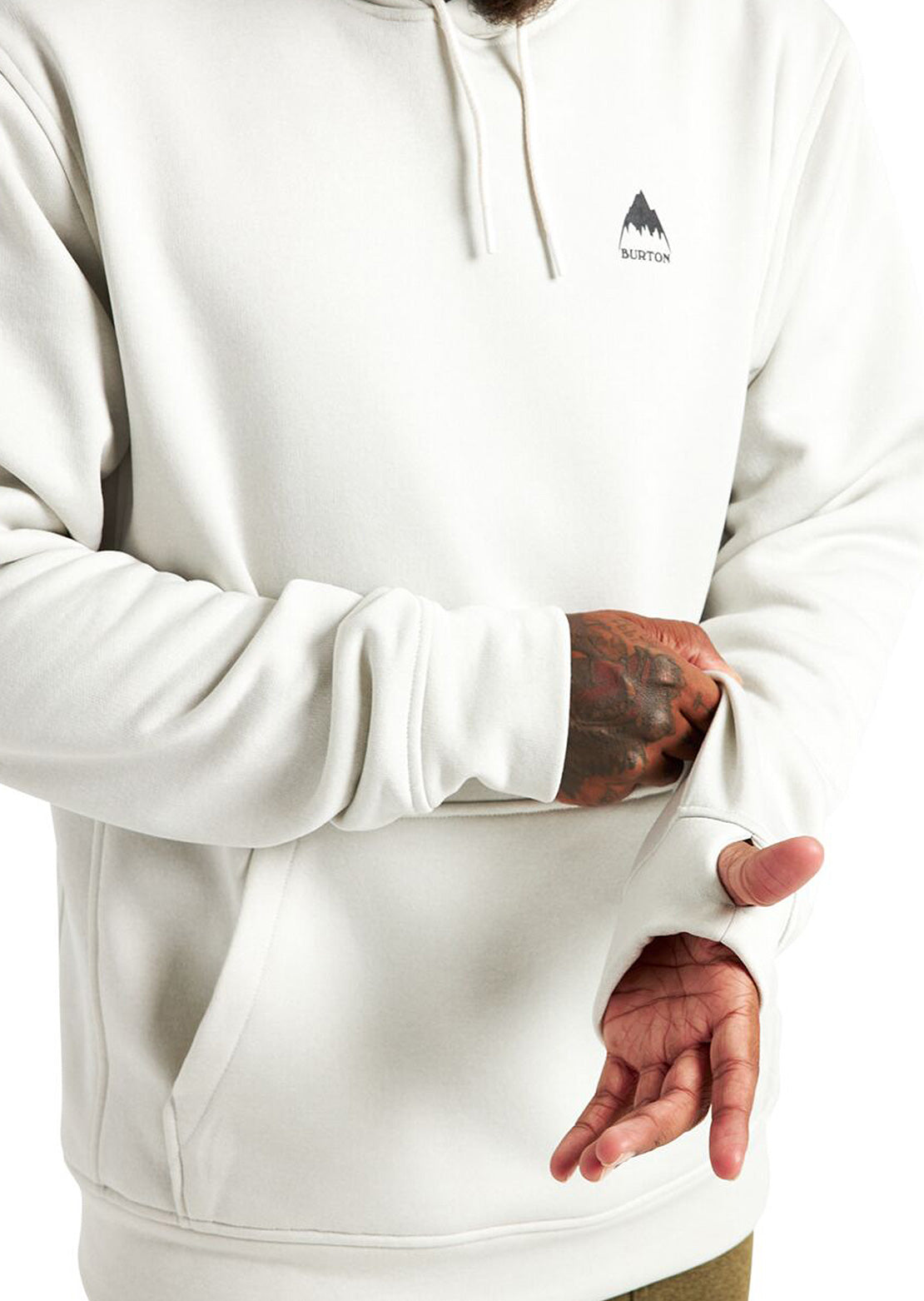 Burton Men&#39;s Oak Pullover Hoodie Stout White Heather