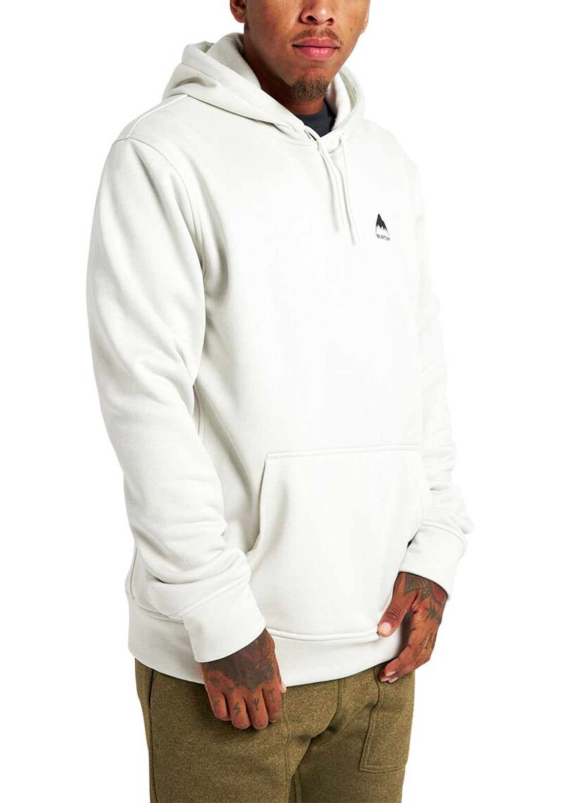 Burton Men&#39;s Oak Pullover Hoodie Stout White Heather