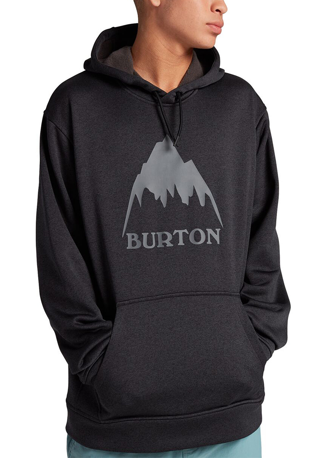 Burton Men&#39;s Oak Pullover Hoodie True Black Heather