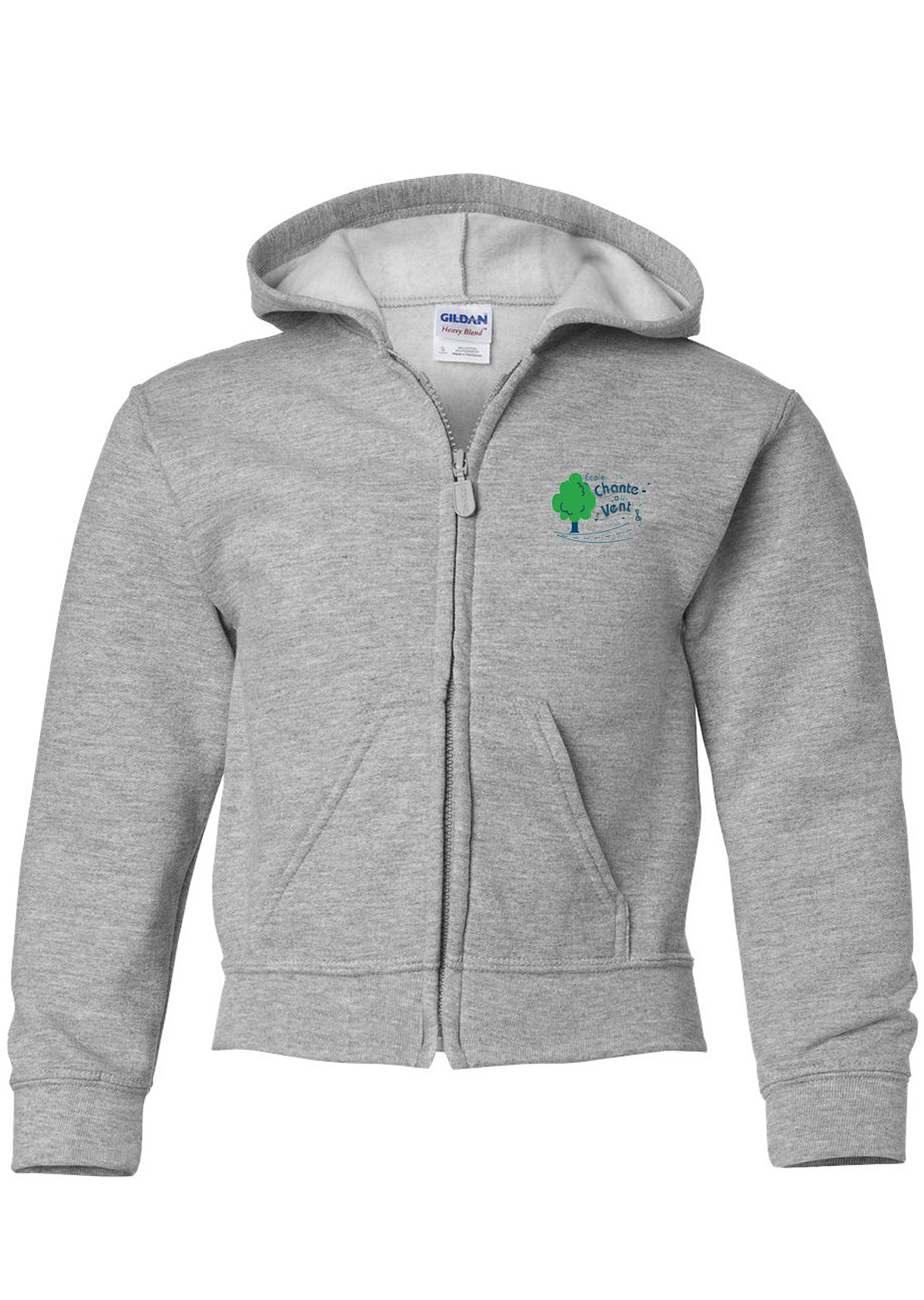 Chante-Au-Vent Coton Ouaté Zip Junior Sport Grey