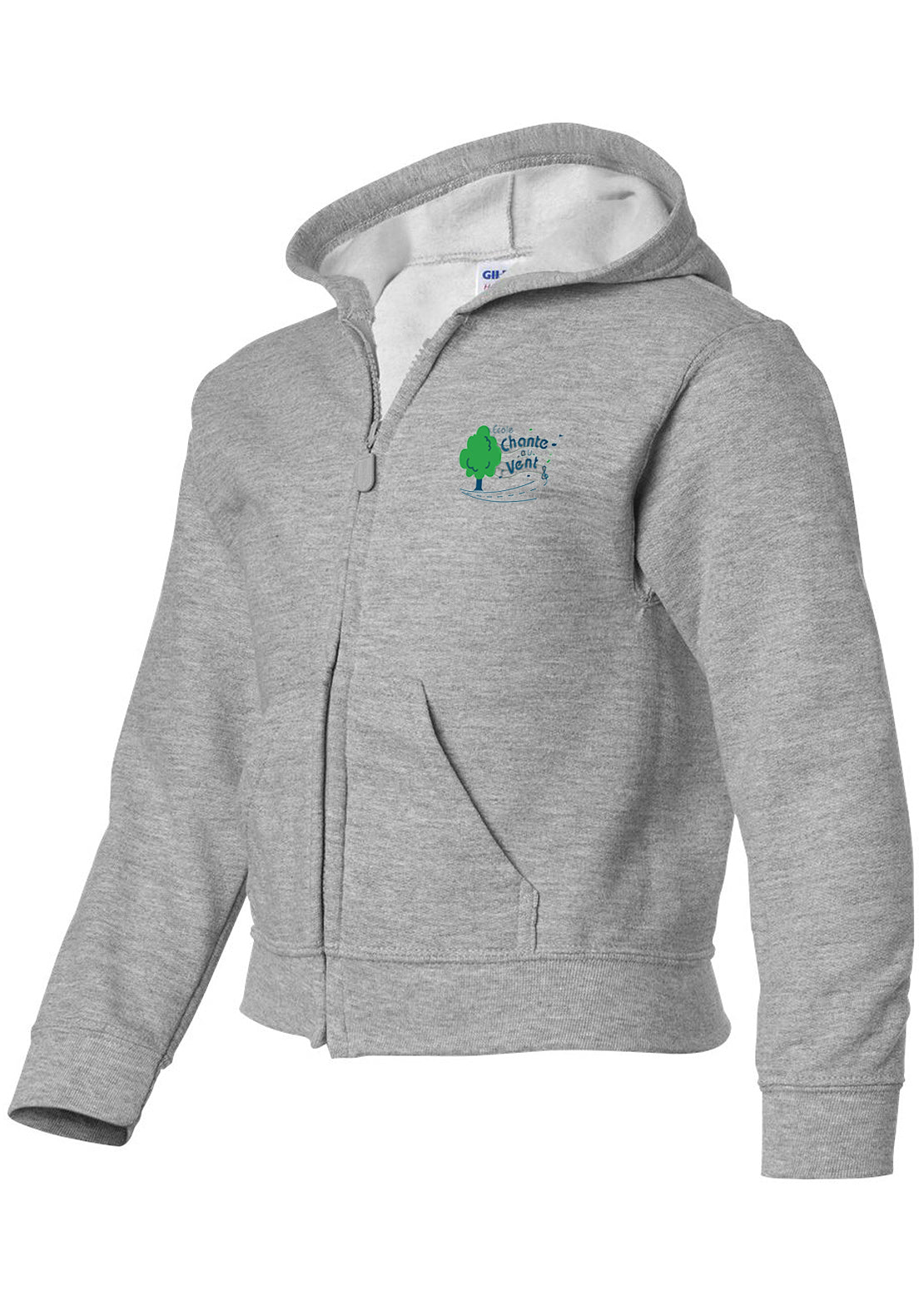 Chante-Au-Vent Coton Ouaté Zip Junior Sport Grey