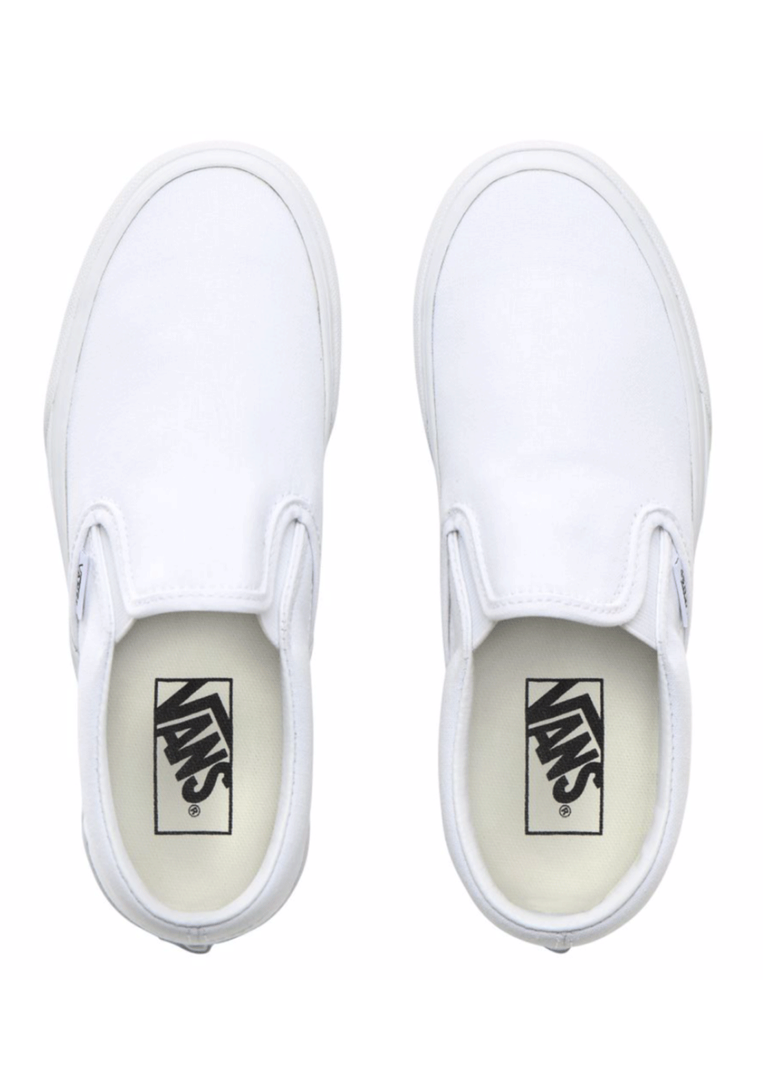 Vans Women&#39;s Classic Slip-On Platform Shoes True White