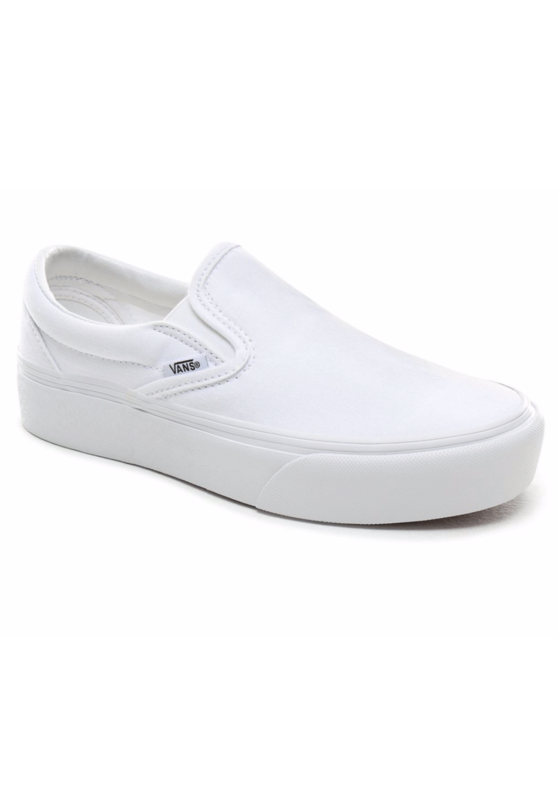 Vans Women&#39;s Classic Slip-On Platform Shoes True White