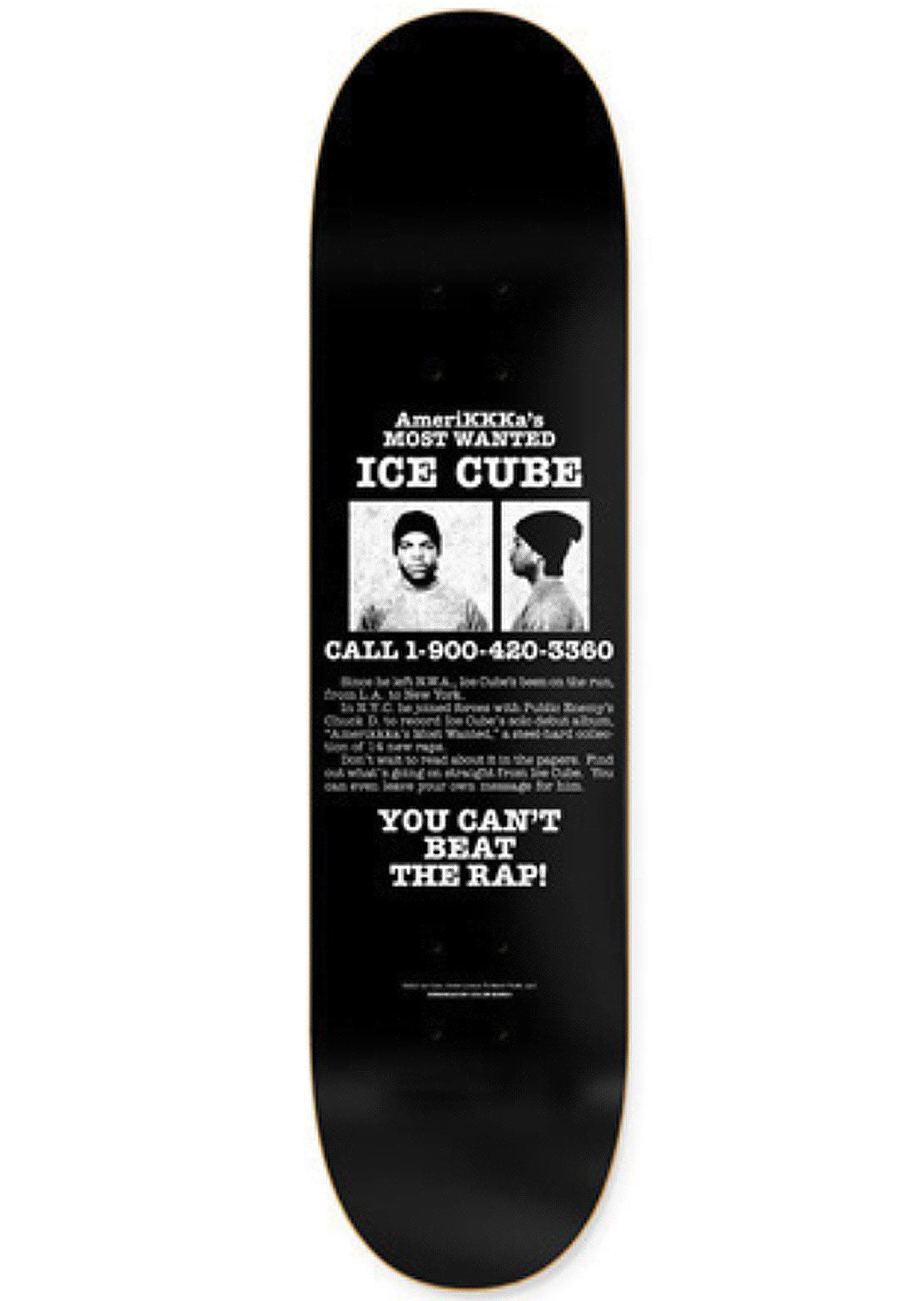 Colorbars X Ice Cube L.A. to New York Skateboard Deck - 8.25&quot; Black