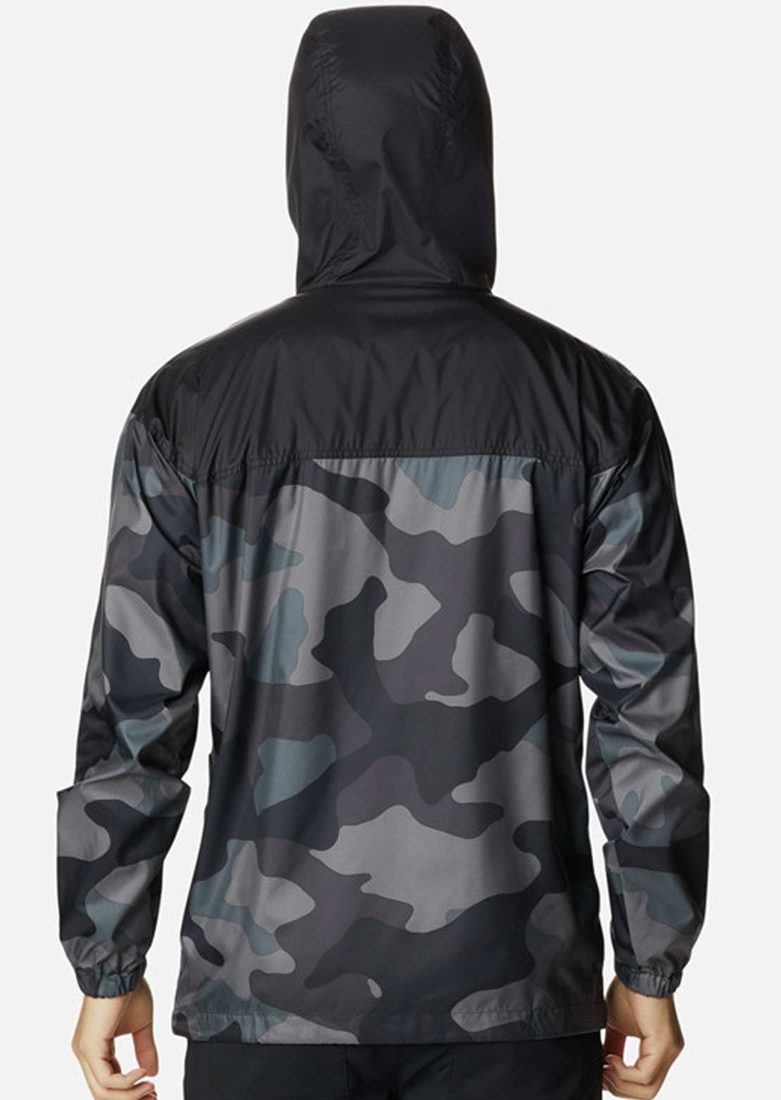 Columbia Men&#39;s Flash Challenger Novelty Windbreaker Black Camo