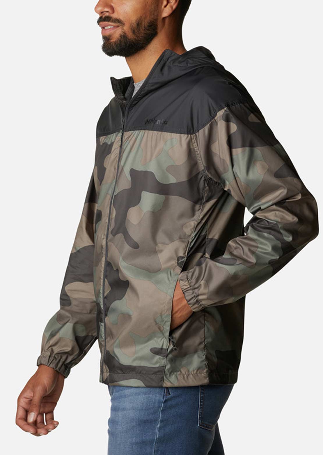 Columbia Men&#39;s Flash Challenger Novelty Windbreaker Cypress Camo