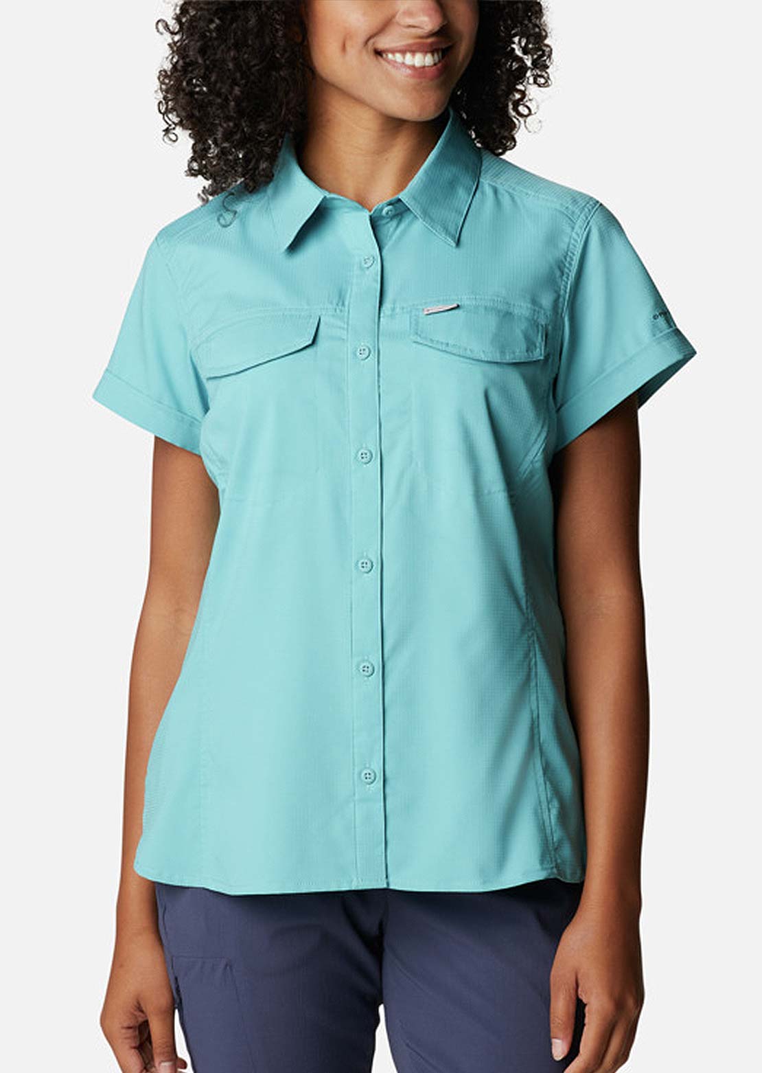 Columbia Women&#39;s Silver Ridge Lite Button Up Shirt Sea Wave