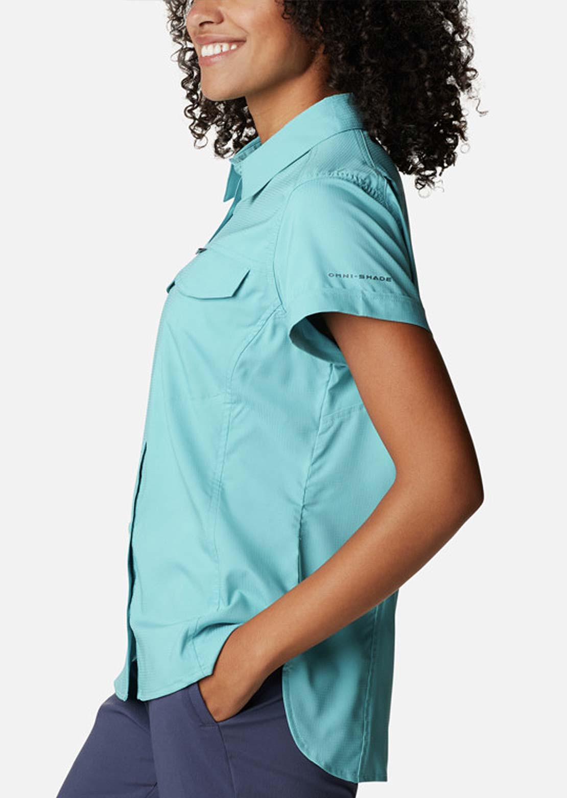 Columbia Women&#39;s Silver Ridge Lite Button Up Shirt Sea Wave