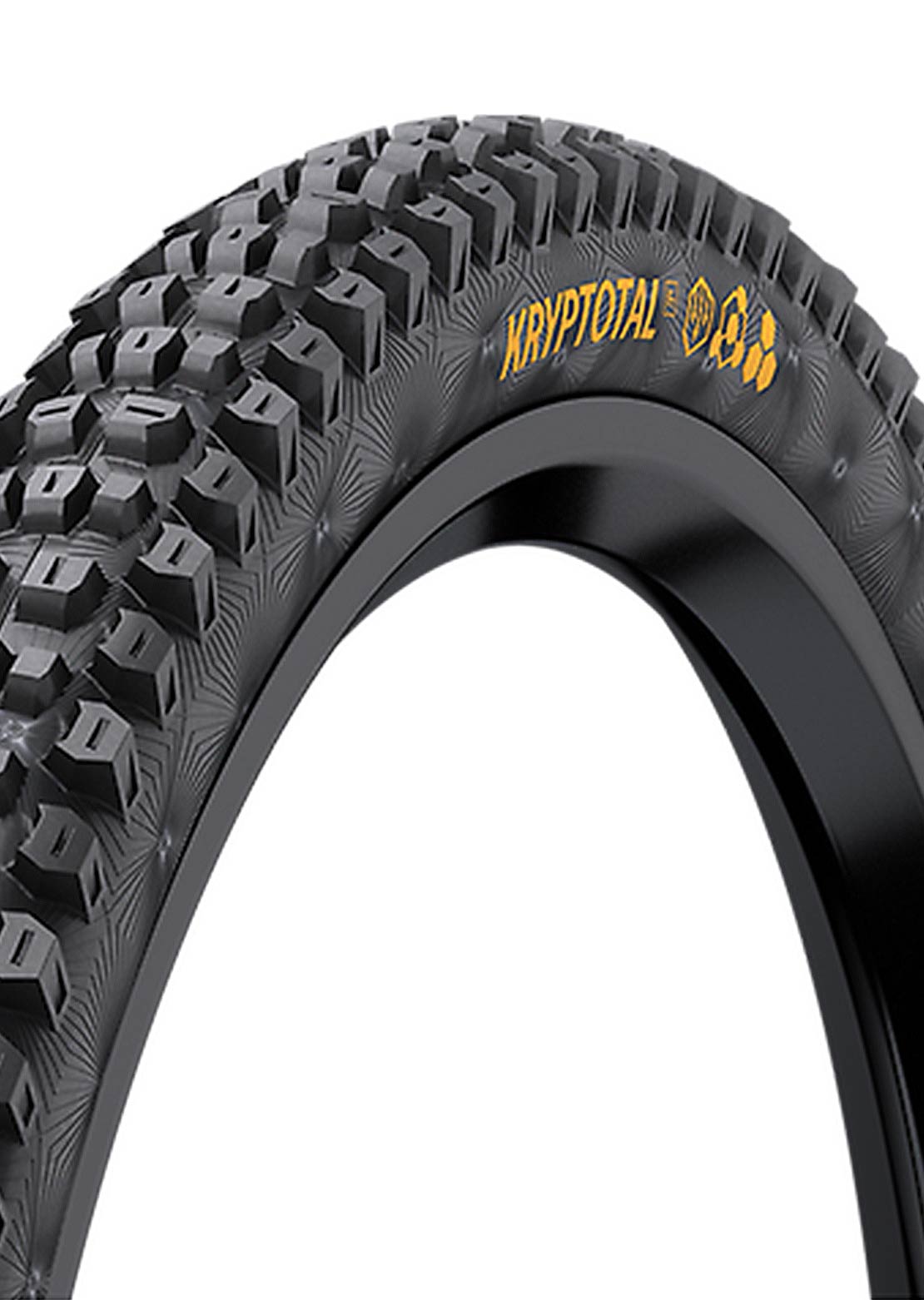 Continental Kryptotal-F DH Casing SuperSoft Folding Mountain Bike Tire - 27.5&quot; x 2.4&quot; Black