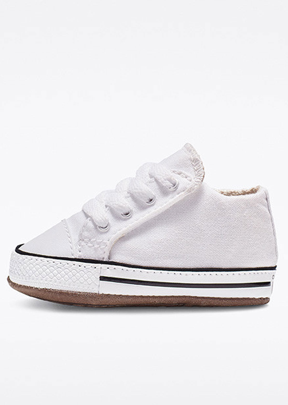Converse Junior Infant Chuck Taylor All Star Cribster Canvas Shoes White/Natural Ivory/White