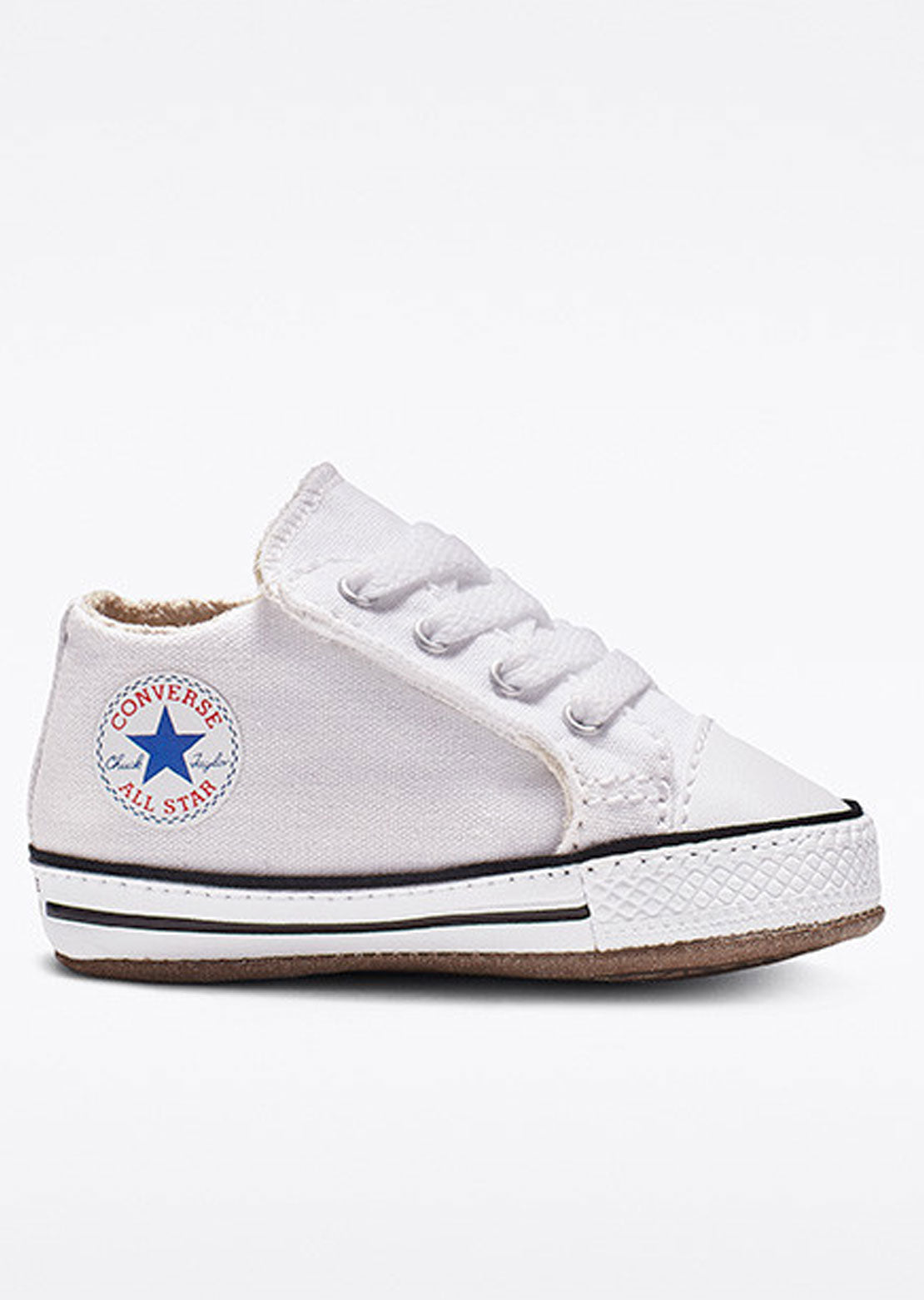 Converse Junior Infant Chuck Taylor All Star Cribster Canvas Shoes White/Natural Ivory/White