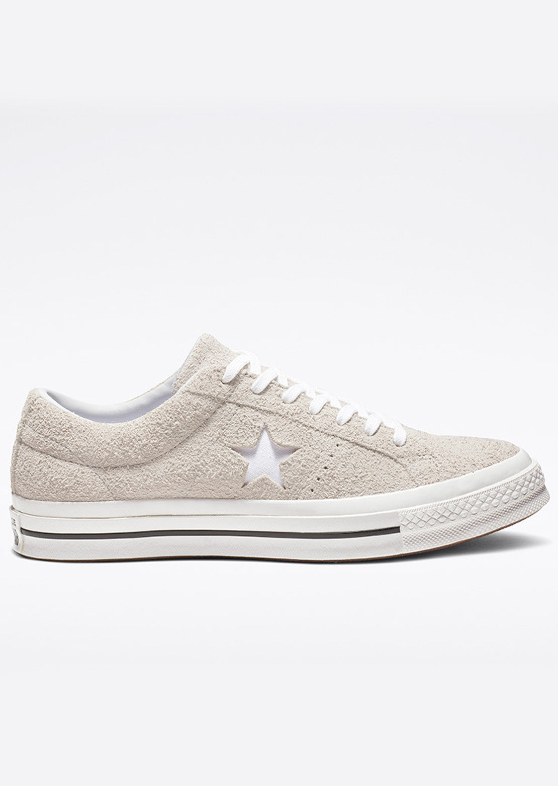 Converse Men’s One Star Low Top Suede OX Shoes White/White/White