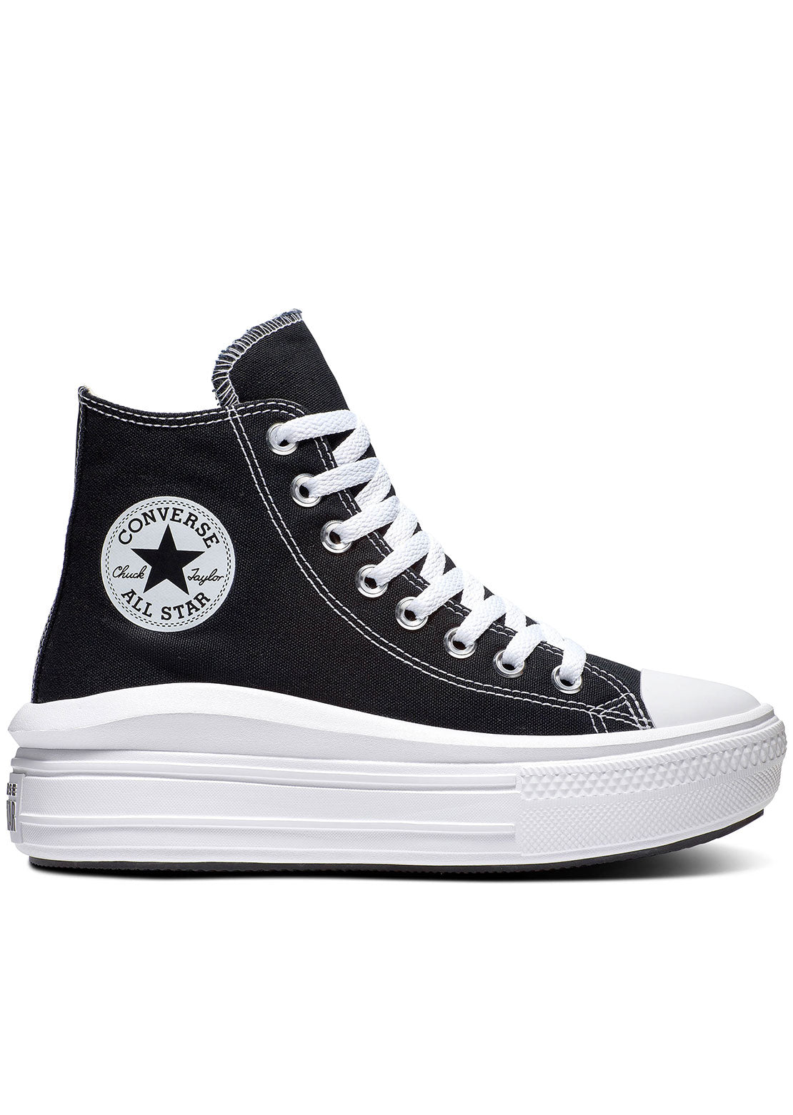 Converse Women&#39;s Chuck Taylor All Star Move Platform Shoes Black/Natural Ivory/White