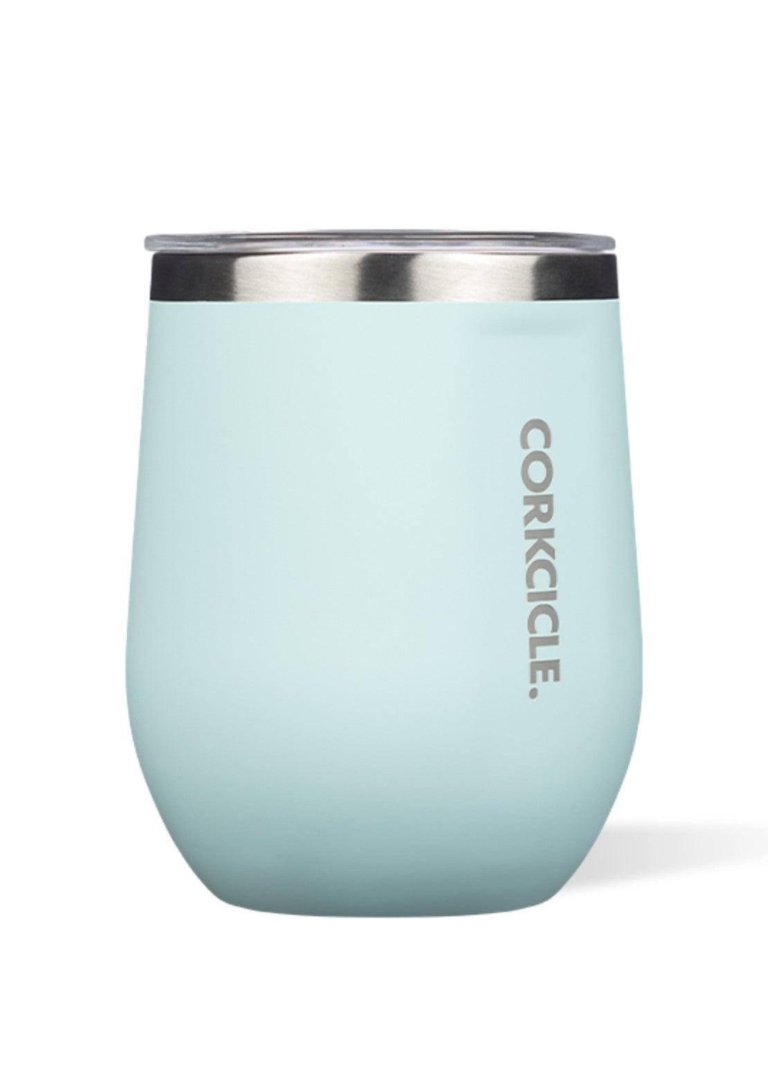 Corkcicle 12 OZ Classic Stemless Wine Cup Gloss Powder Blue
