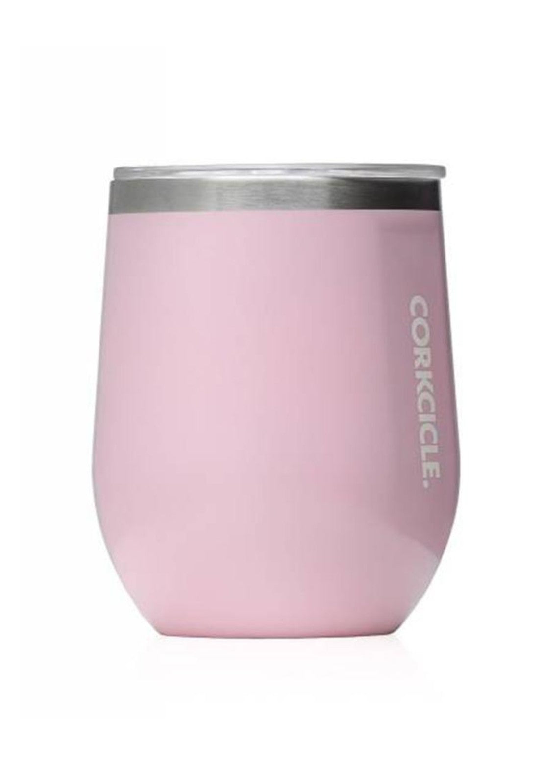 Corkcicle 12 oz Stemless Wine Cup Gloss Rose Quartz