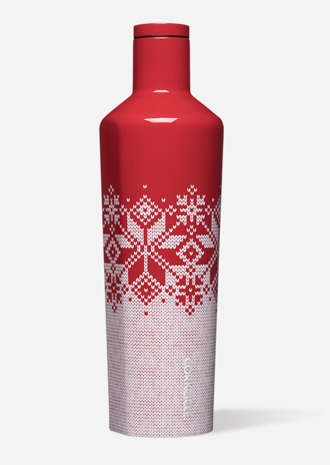 Corkcicle 25 Oz Fairisle Canteen Bottle Fairisle Red