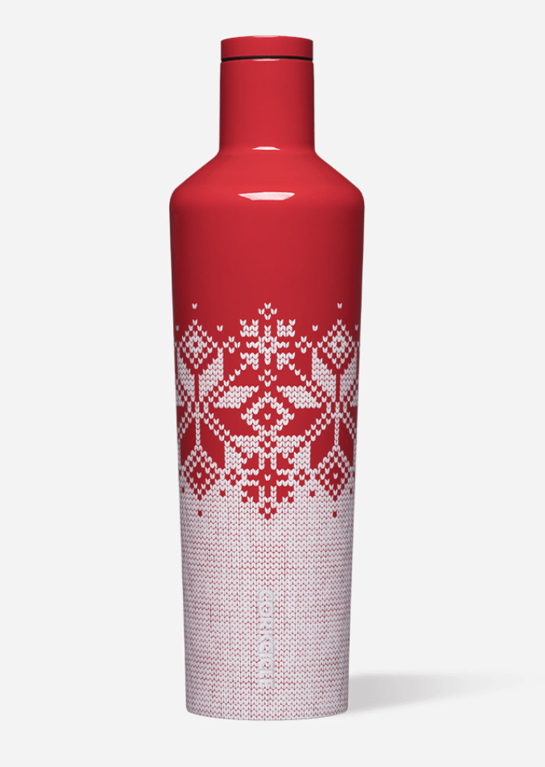Corkcicle 25 Oz Fairisle Canteen Bottle Fairisle Red