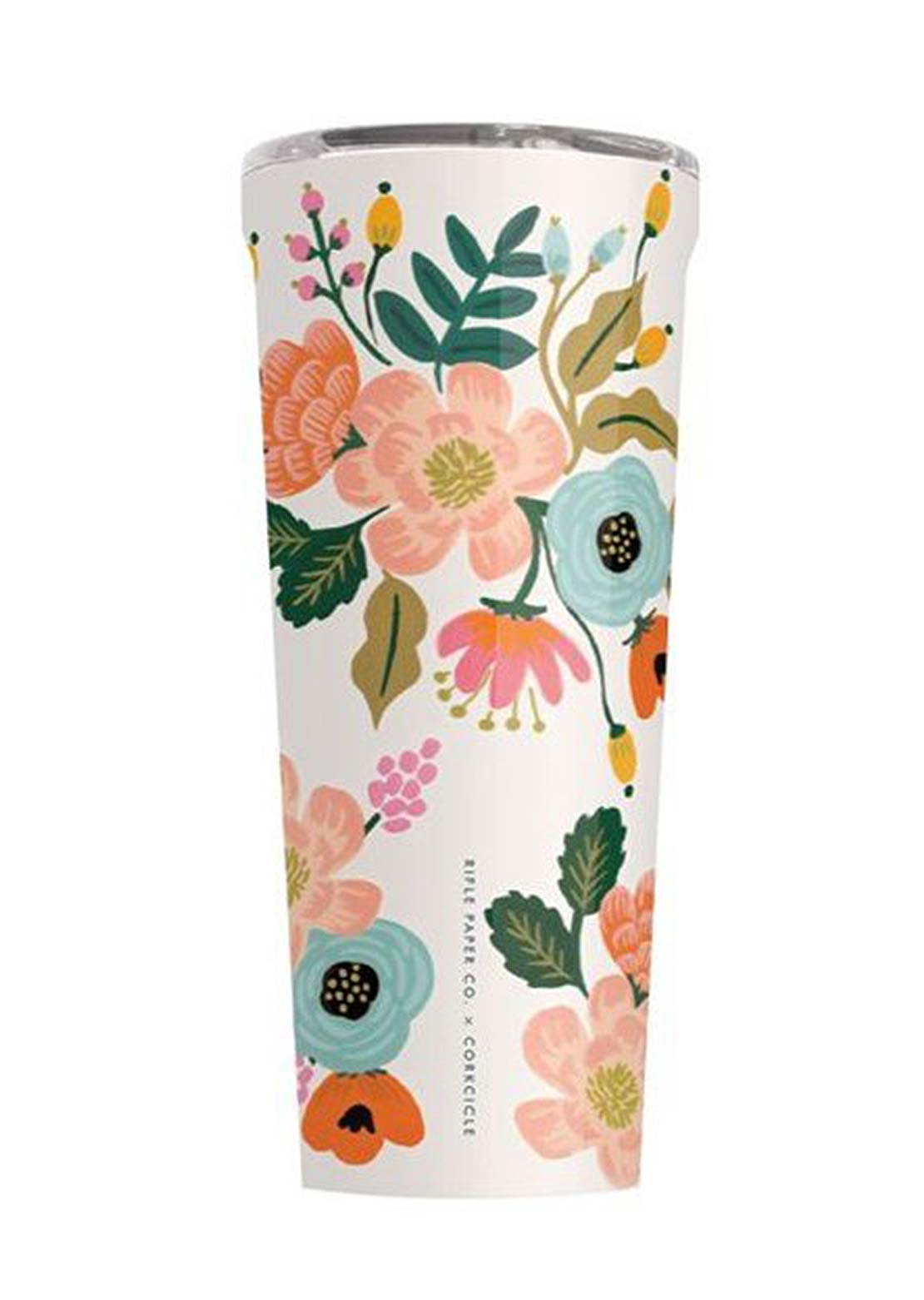 Corkcicle X Rifle Paper 24 OZ Tumbler Rifle Paper Gloss Cream Lively Floral
