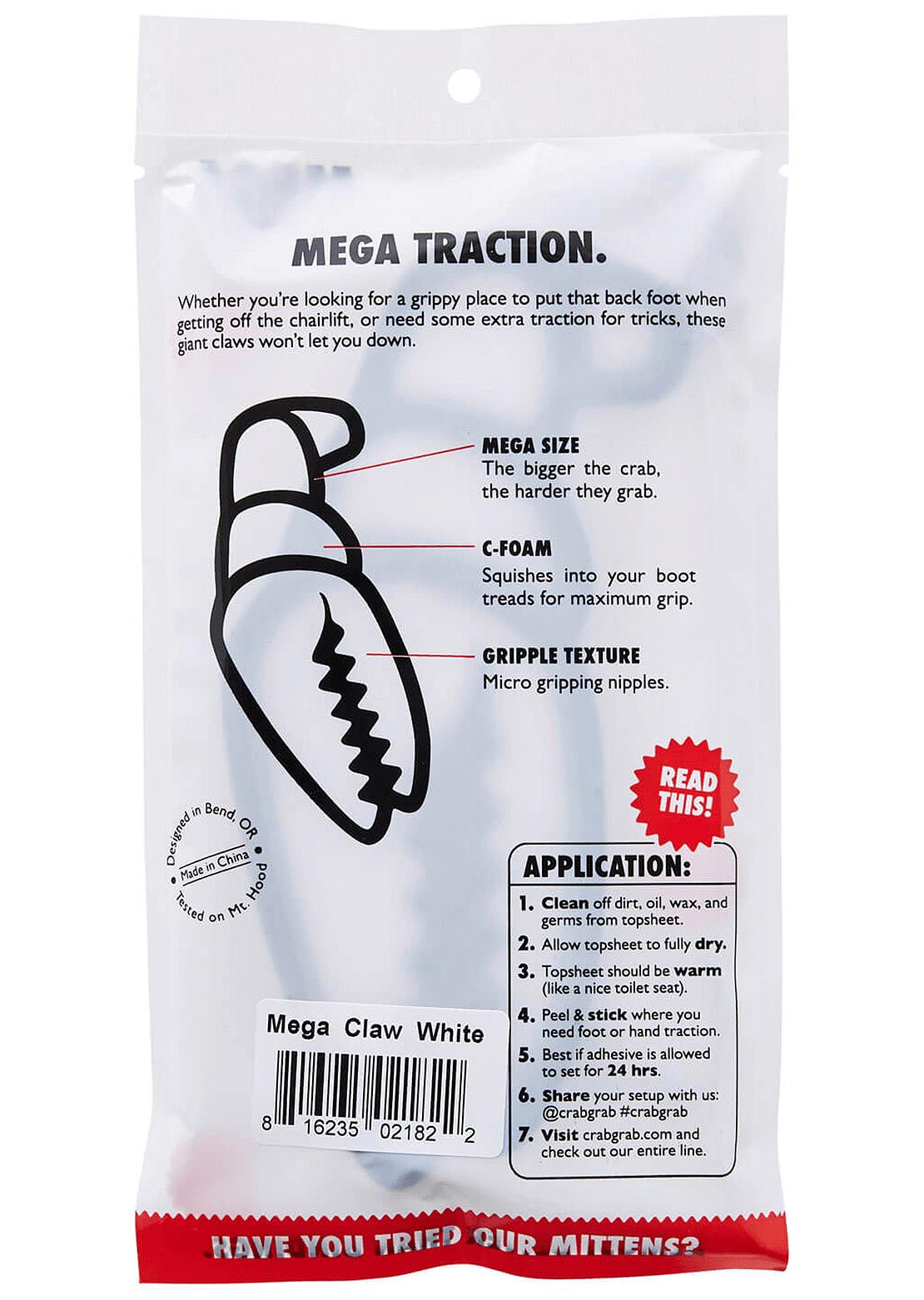 Crab Grab Mega Claws Traction Stomp Pad Black