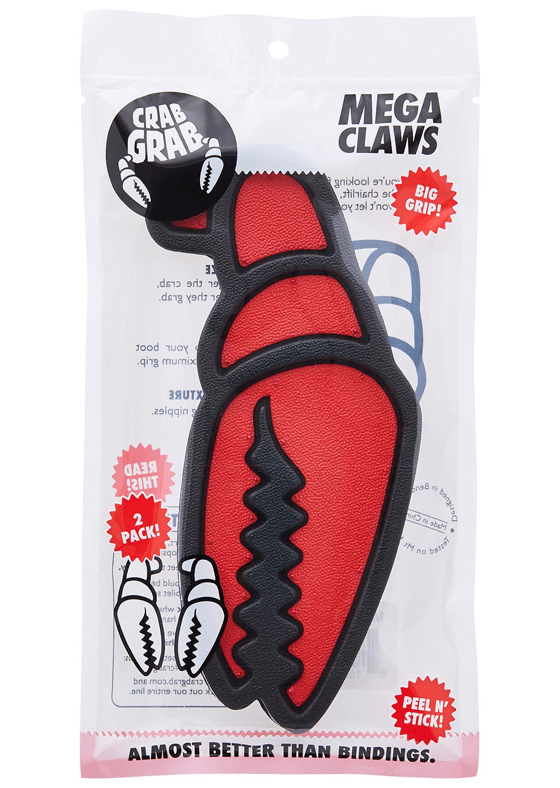 Crab Grab Mega Claws Traction Stomp Pad Red