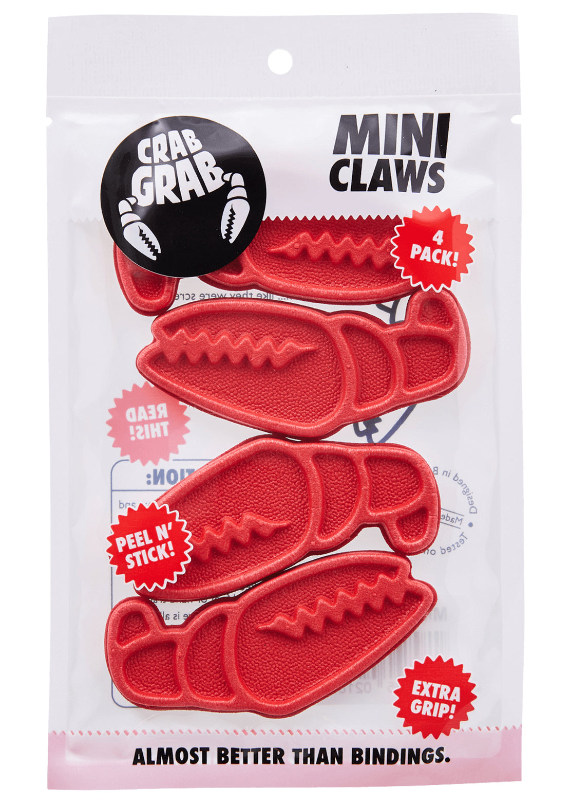 Crab Grab Mini Claws Traction Stomp Pad Red