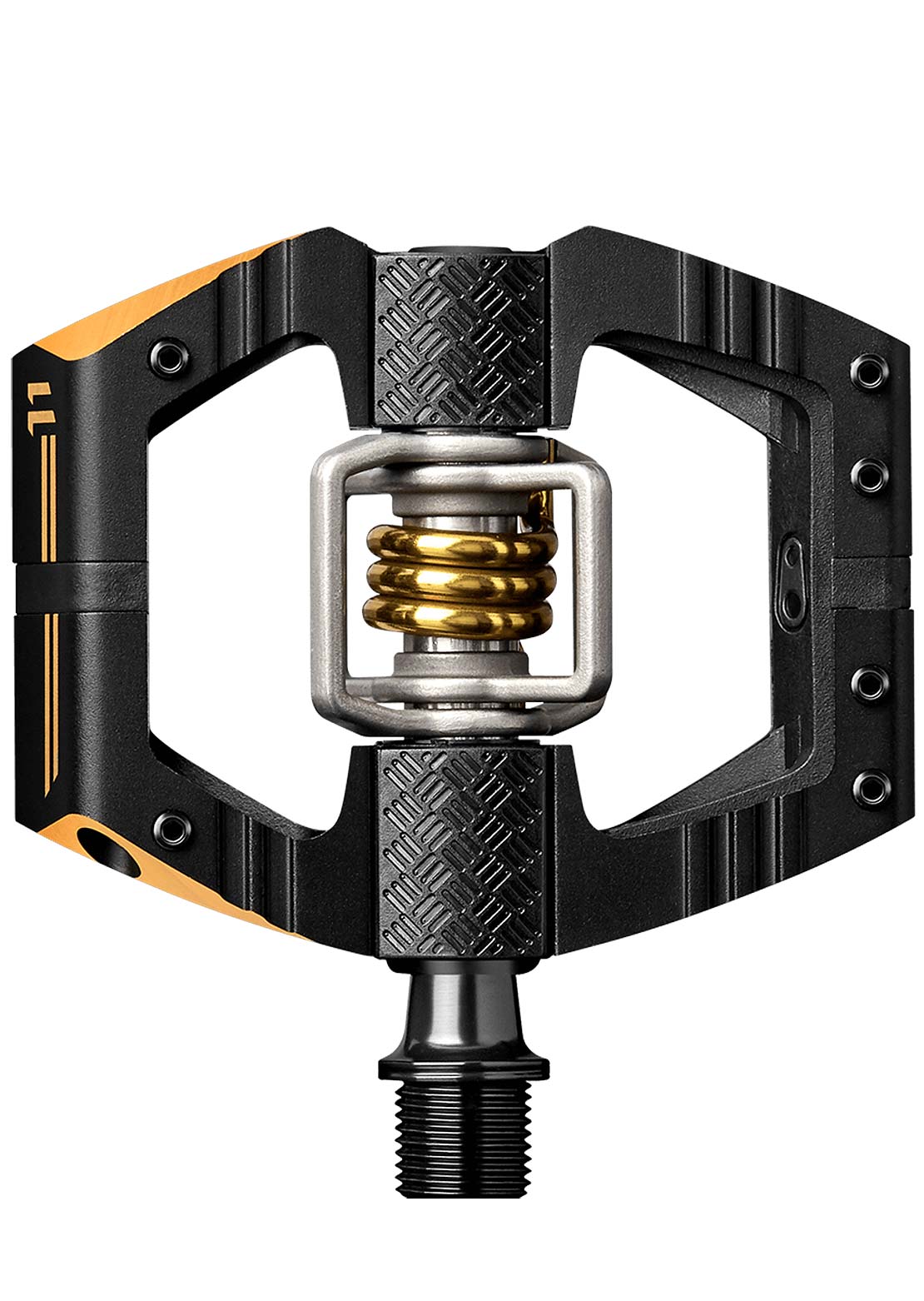 Crank Brothers Mallet Mallet E 11 Mountain Bike Pedals Black & Gold/Gold Spring