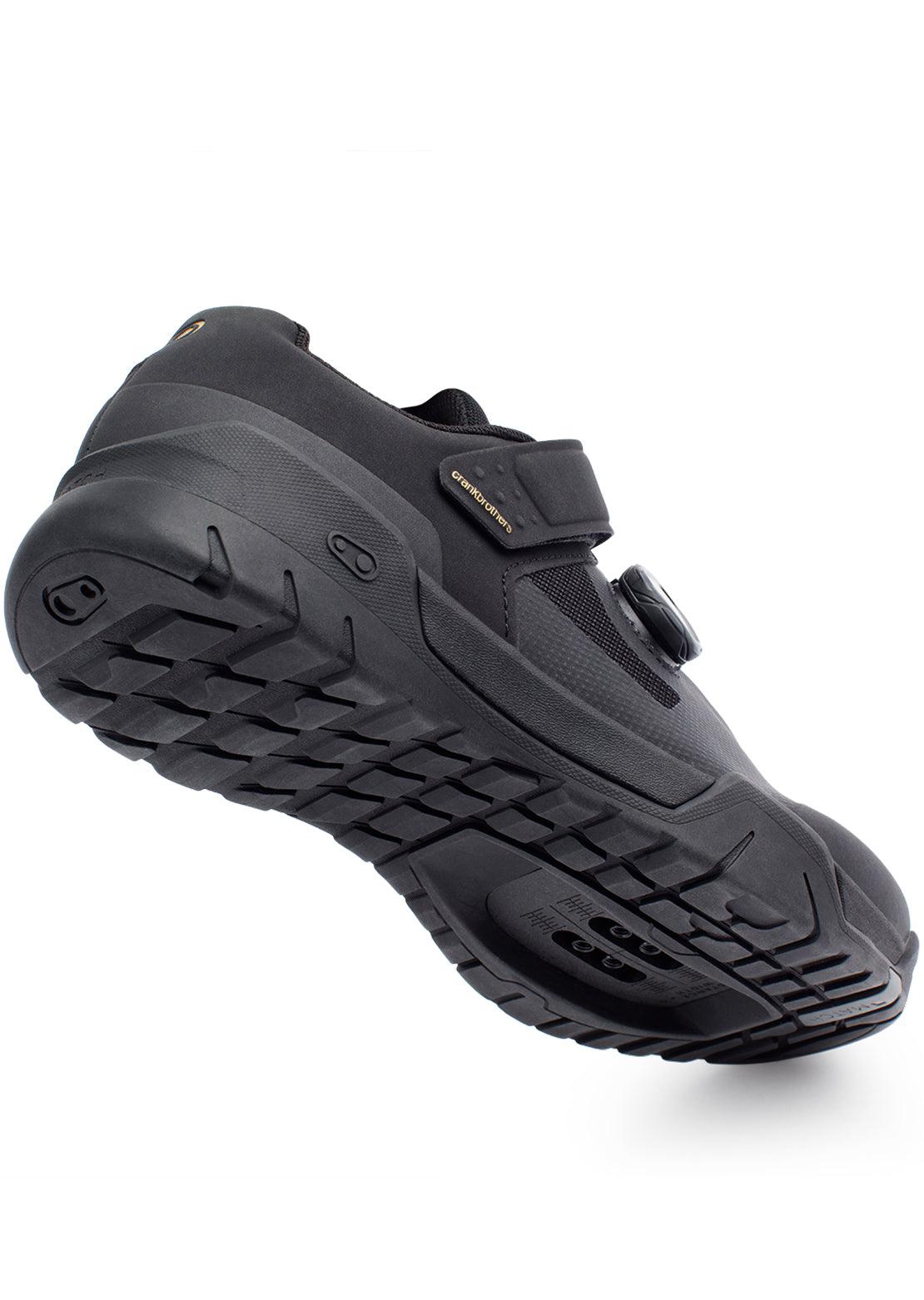 Crank Brothers Men&#39;s Mallet E Boa Clip Mountain Bike Shoes Black/Gold/Black