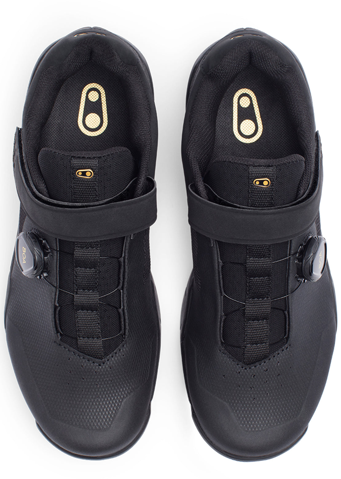 Crank Brothers Men&#39;s Mallet E Boa Clip Mountain Bike Shoes Black/Gold/Black