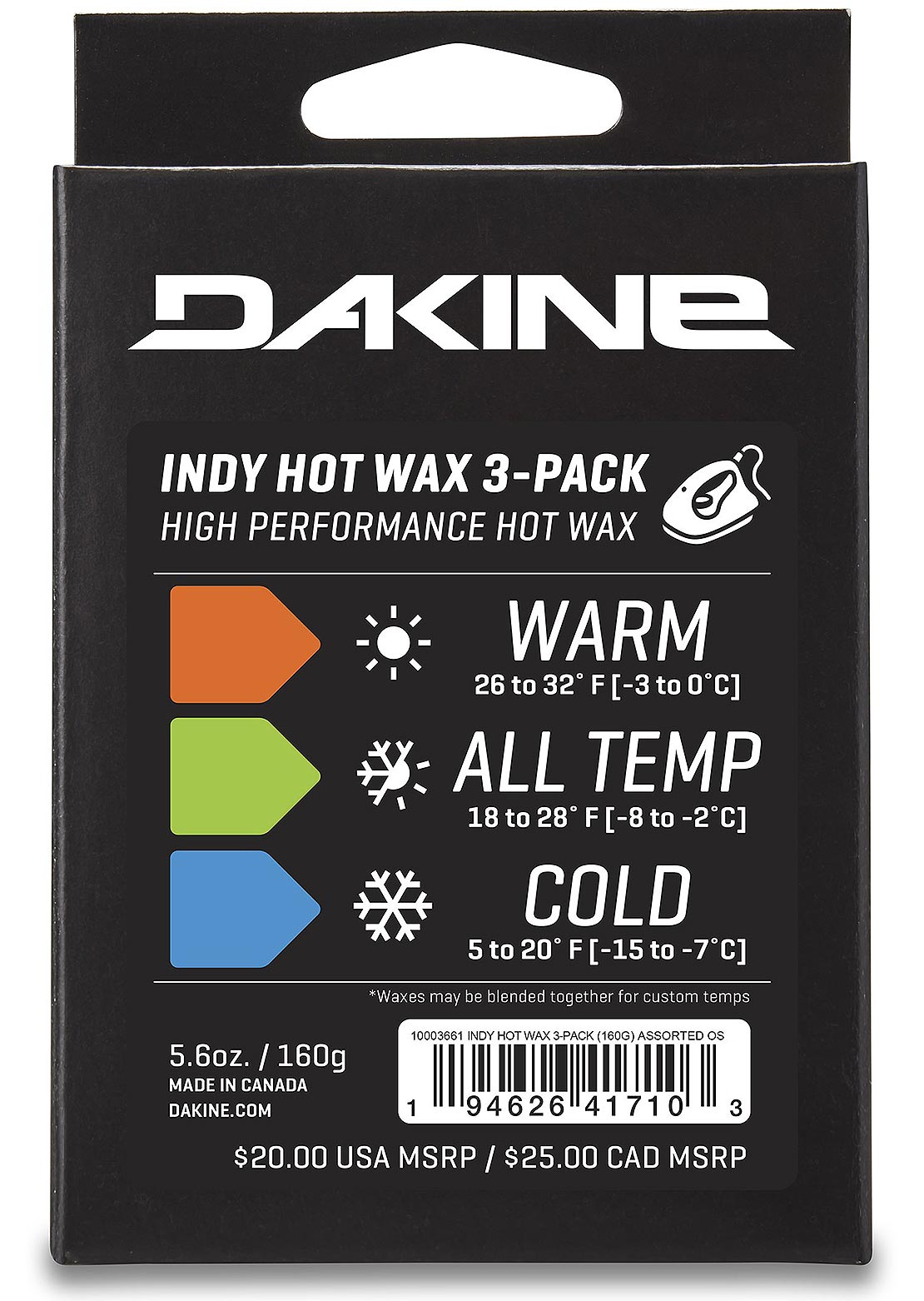 Dakine Indy Hot Wax 3-Pack Assorted