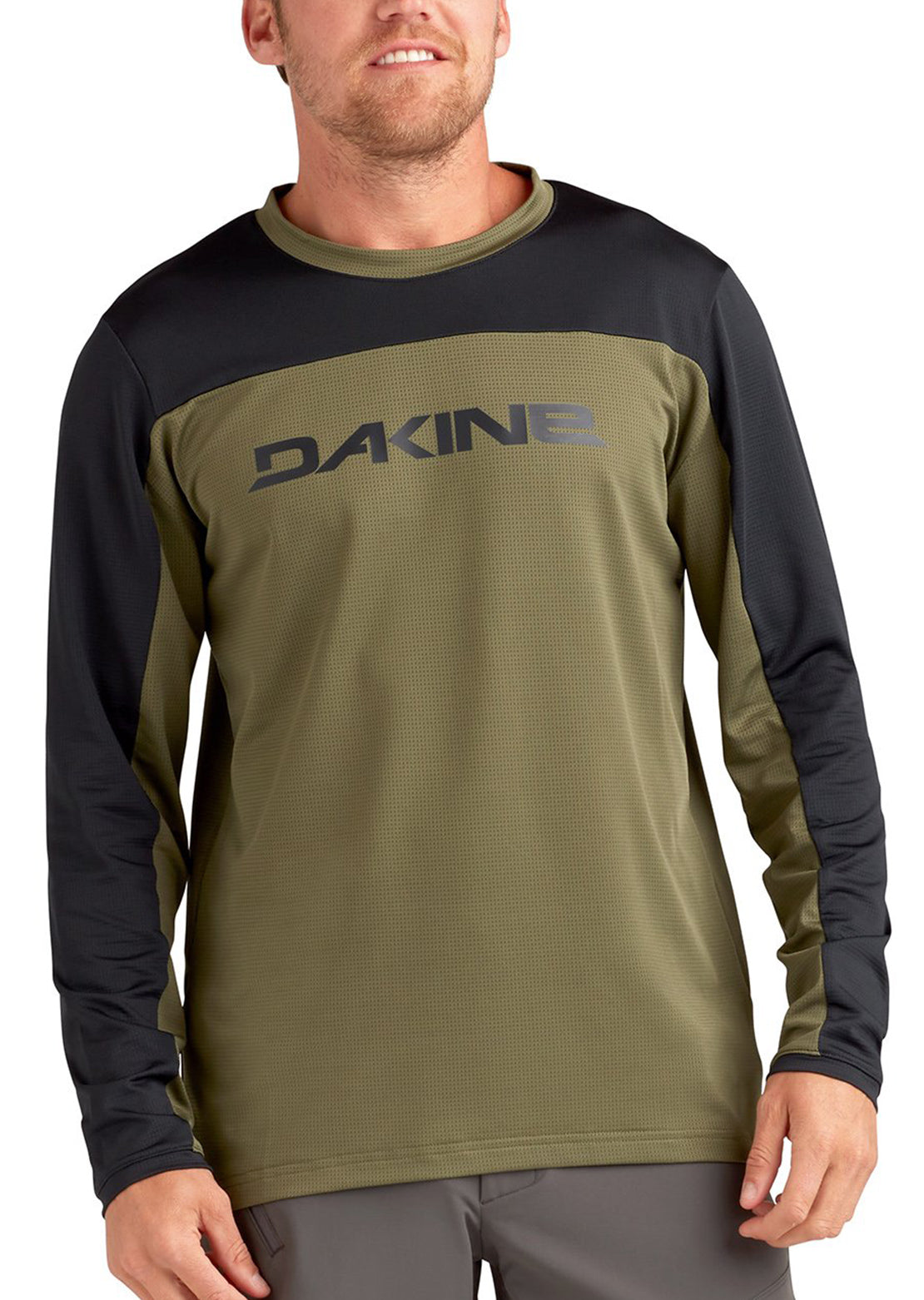 Dakine Men&#39;s Syncline Longsleeve Bike Jersey Olive
