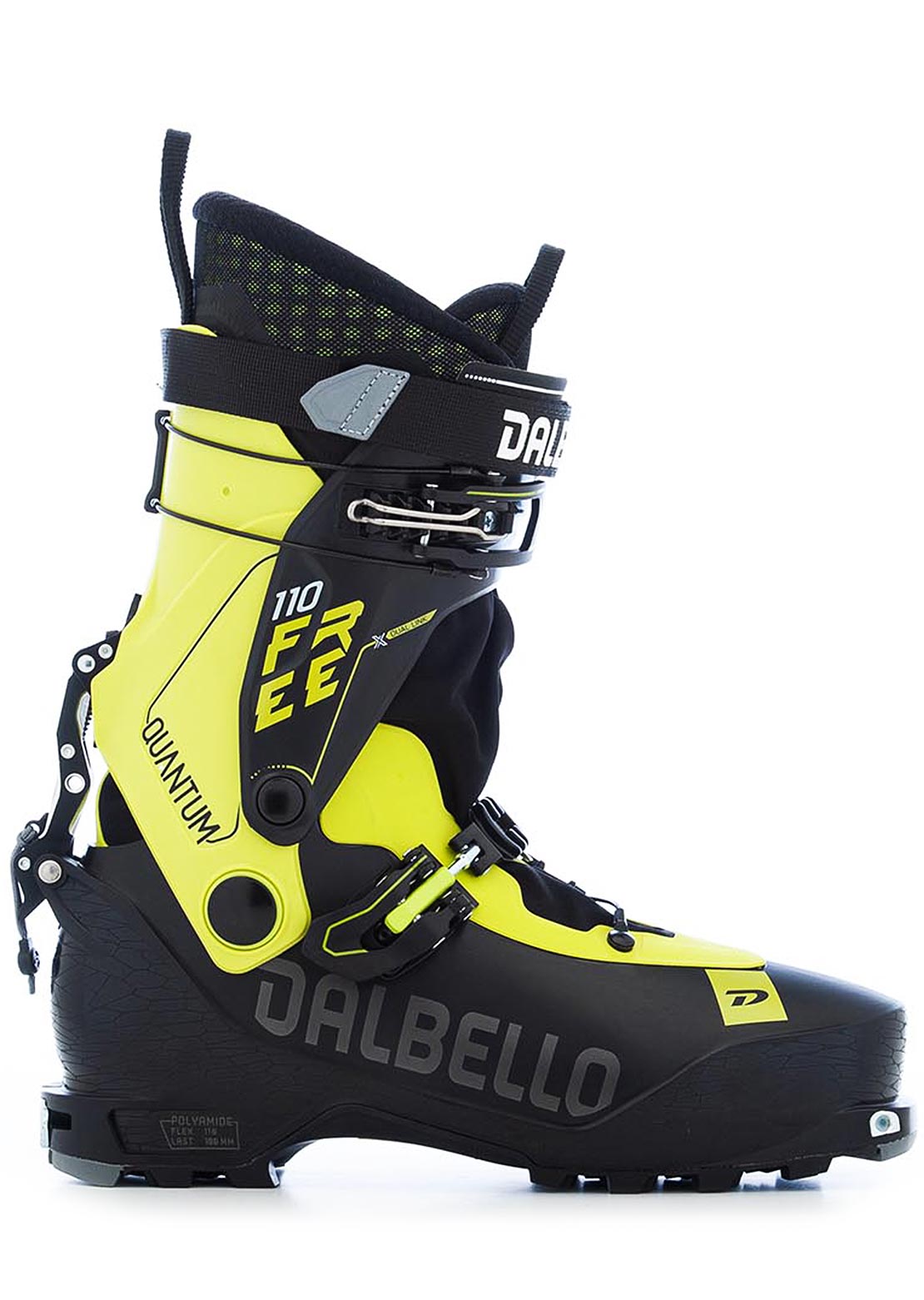 Dalbello Men&#39;s Quantum Free 110 Uni Ski Boots Black/Acid Yellow
