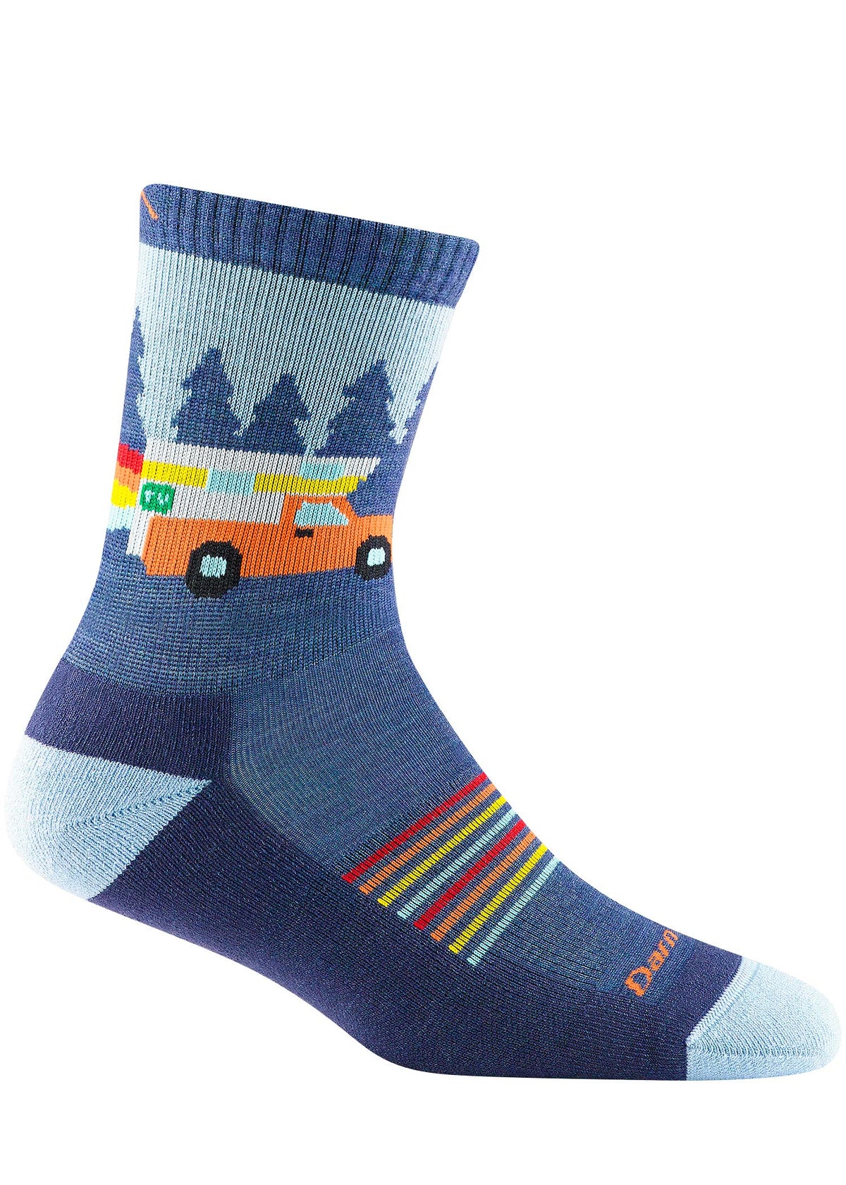 Darn Tough Junior Van Wild Micro Crew Socks Denim