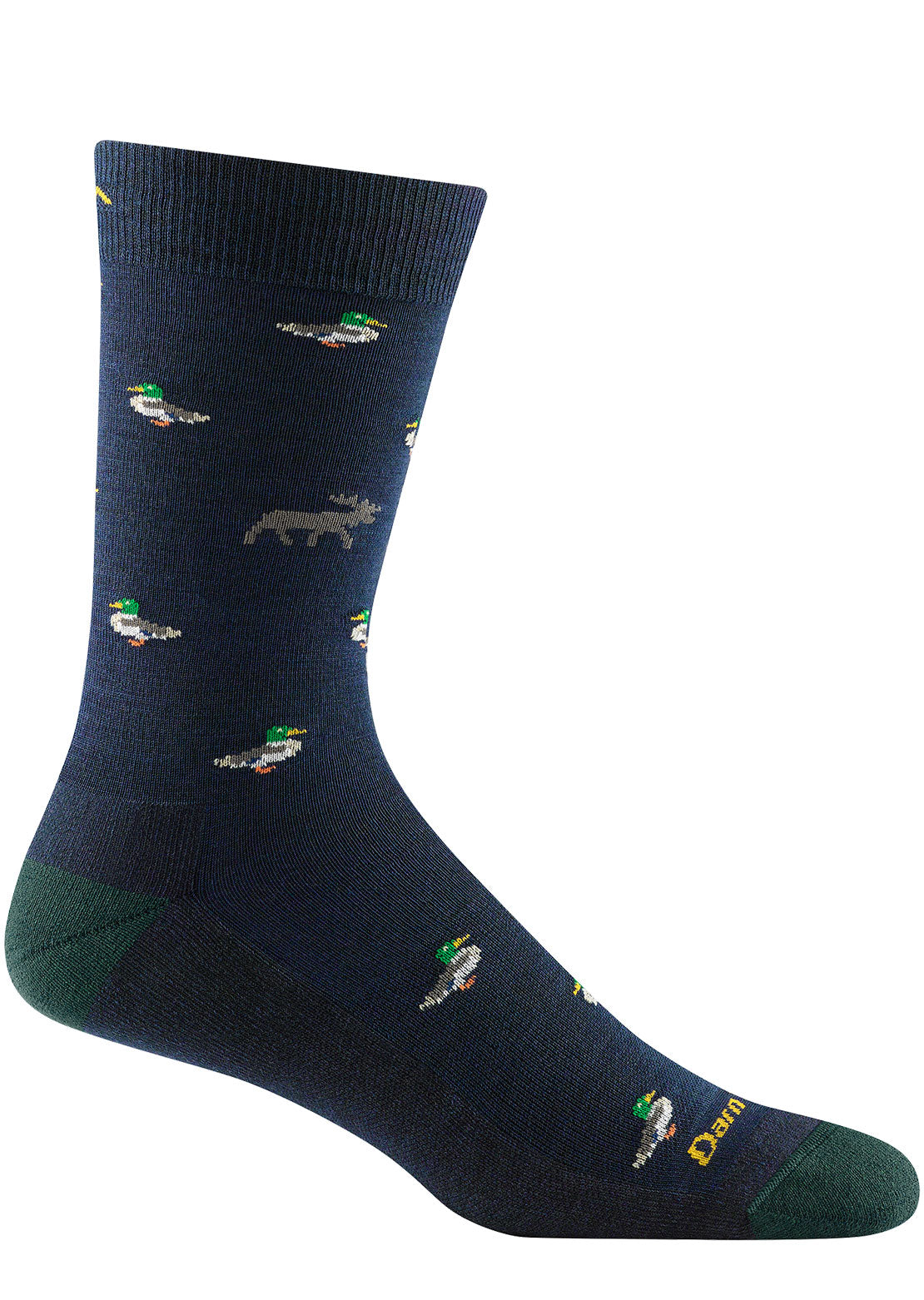 Darn Tough Men's Duck Duck Moose Crew Socks Eclipse