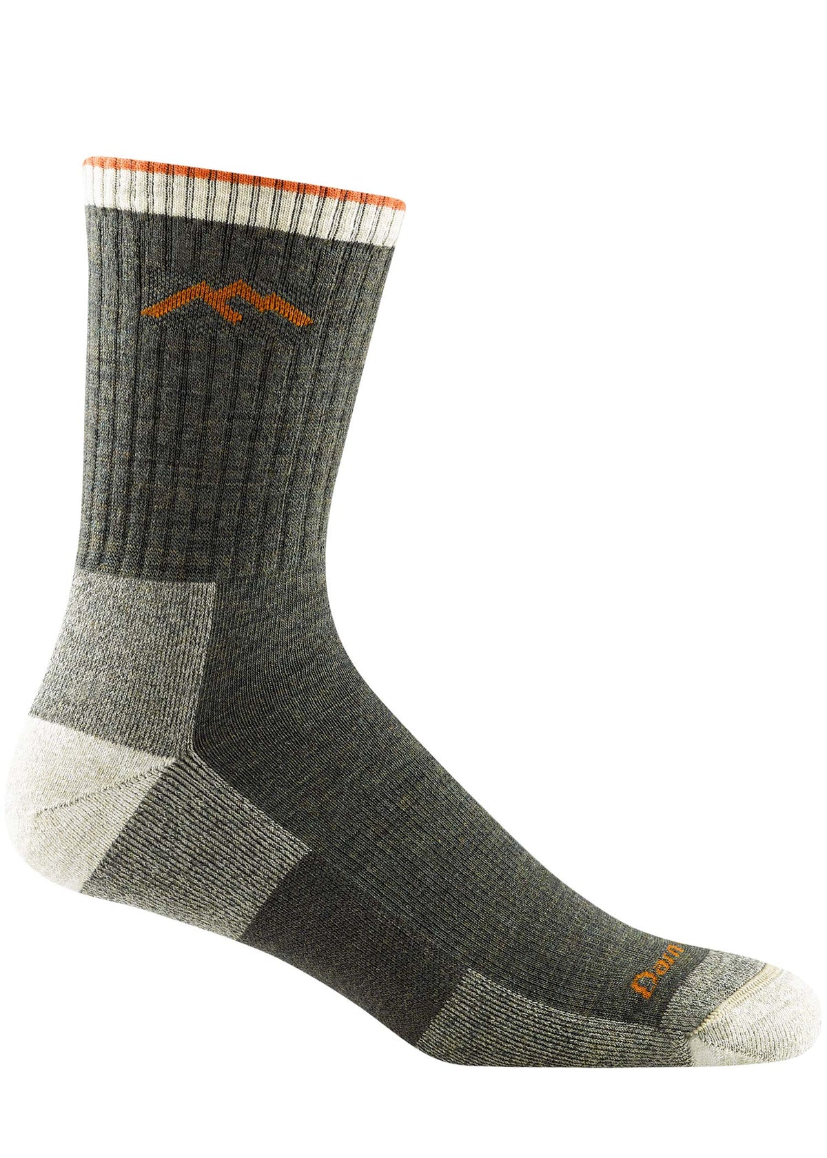 Darn Tough Men&#39;s Hiker Micro Crew Socks Olive