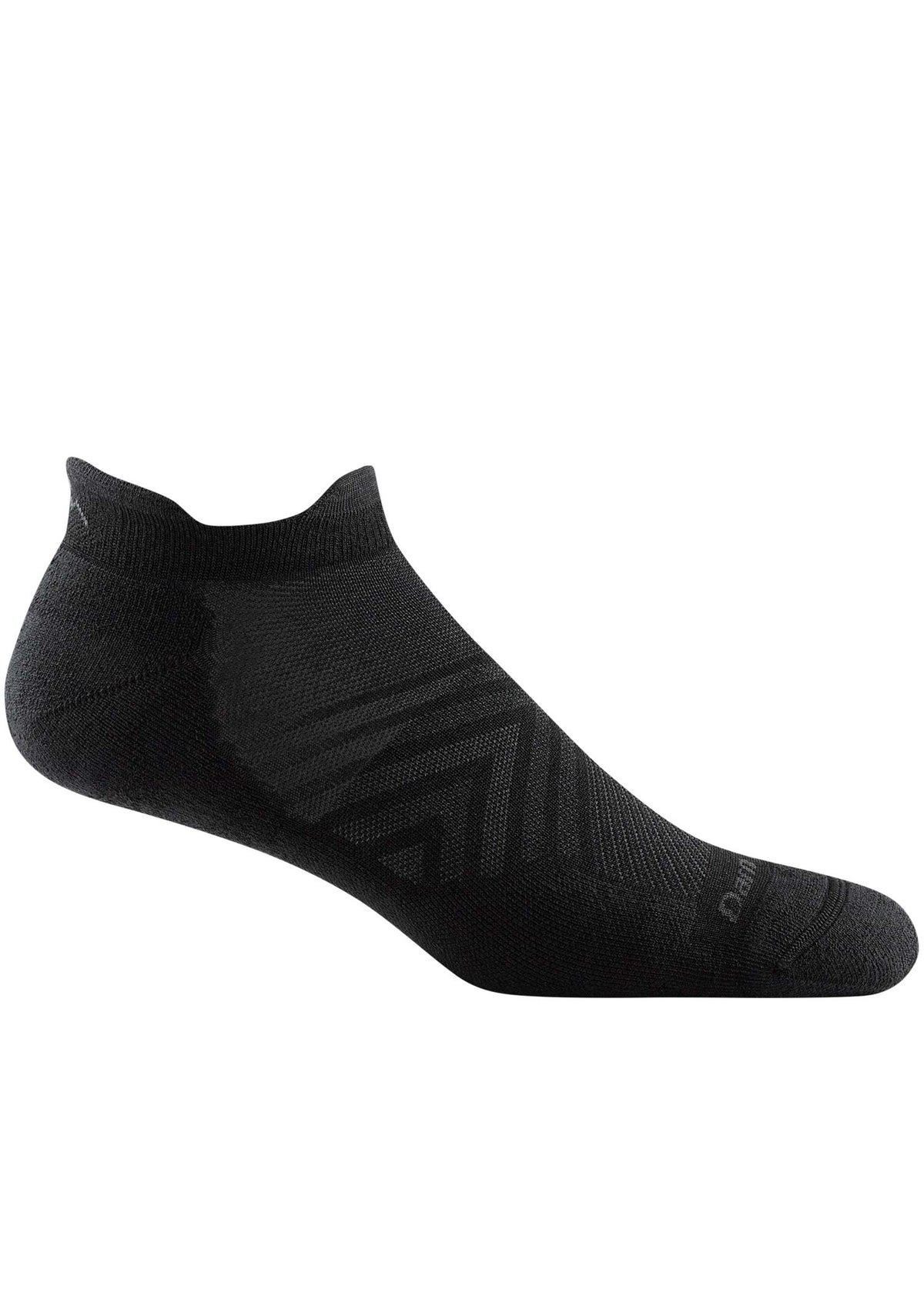 Darn Tough Men&#39;s Run No Show Tab Socks Black