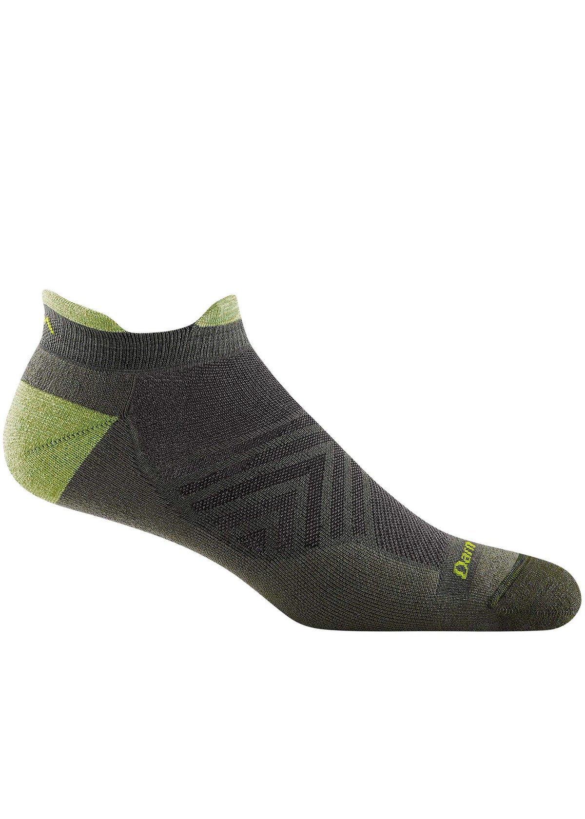 Darn Tough Men&#39;s Run No Show Tab Socks Fatigue