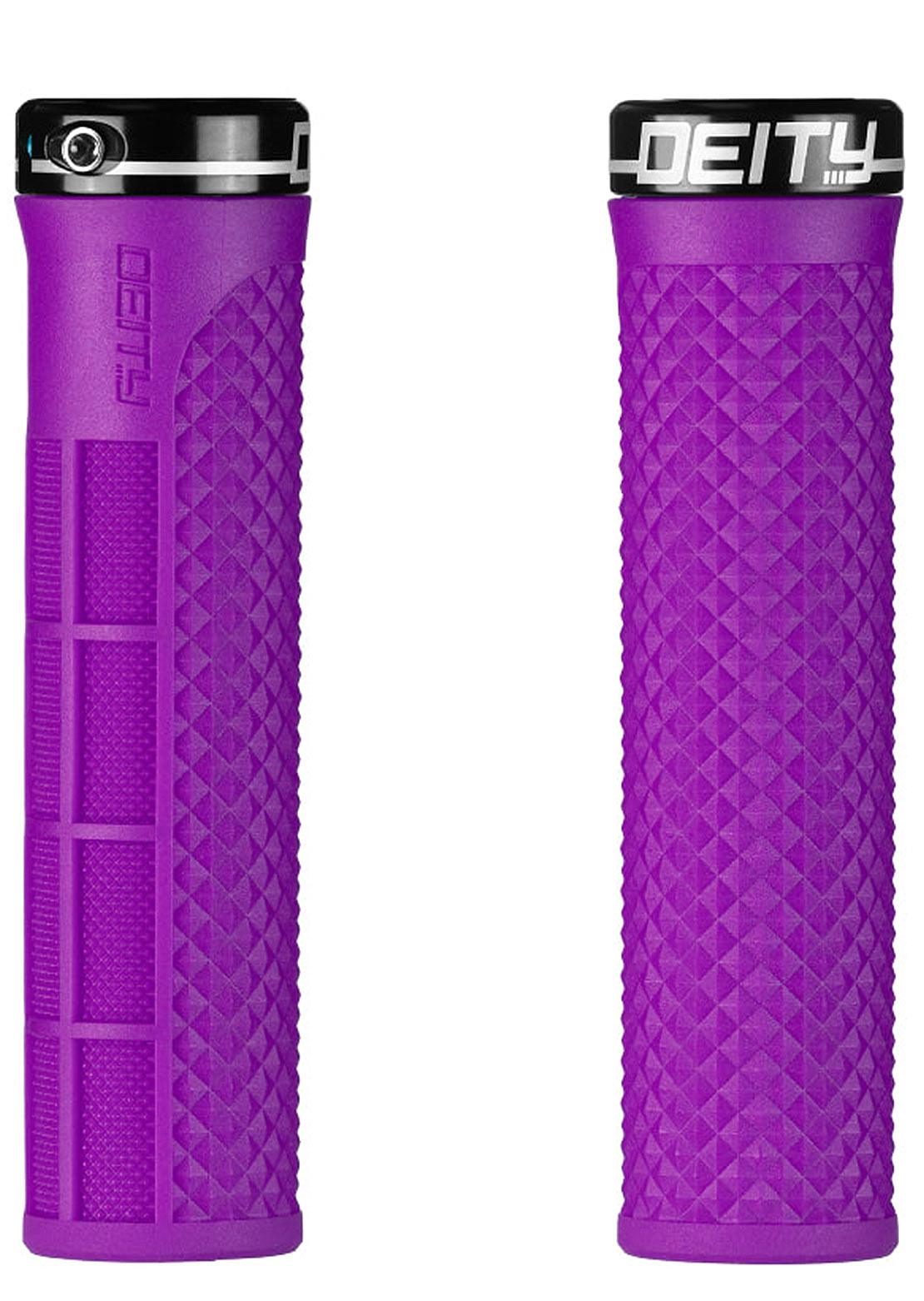 Deity LockJaw Grips - 132mm Purple