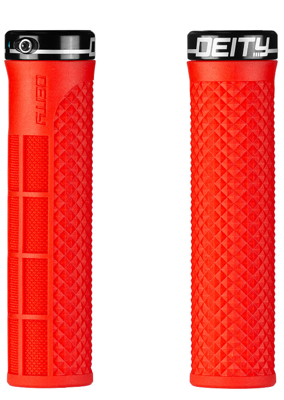 Deity LockJaw Grips - 132mm Red