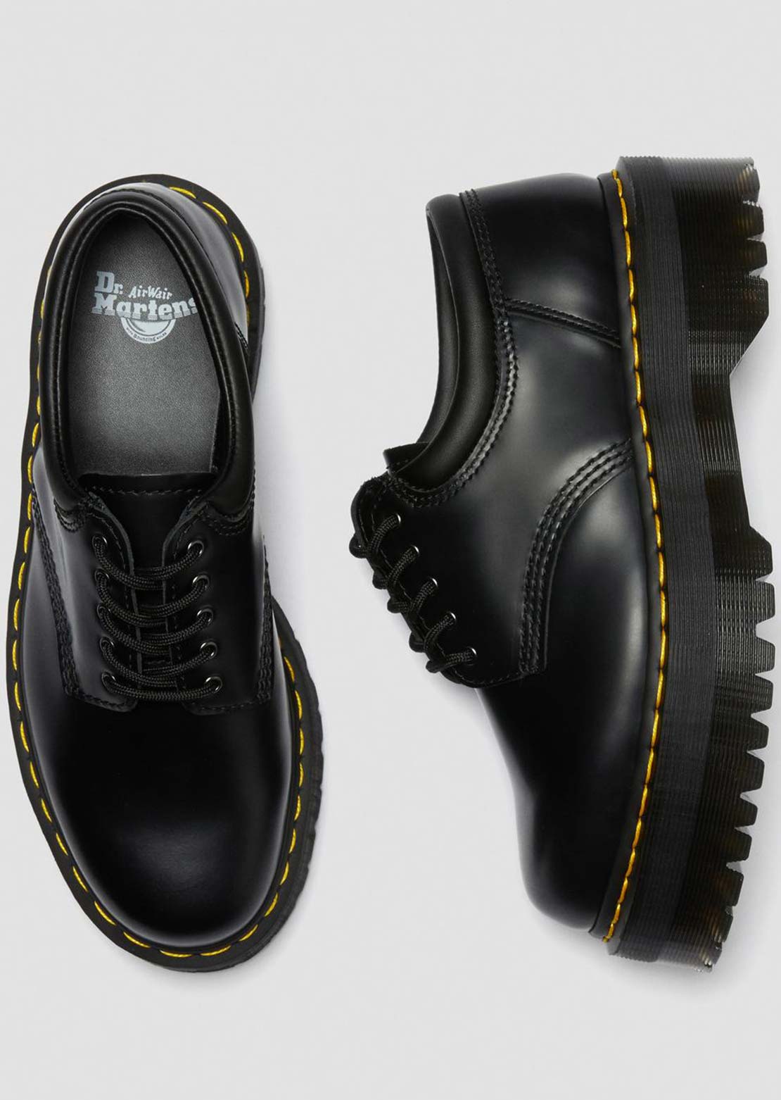 Dr.Martens Women's 8053 Quad Polished Smooth Shoes Black