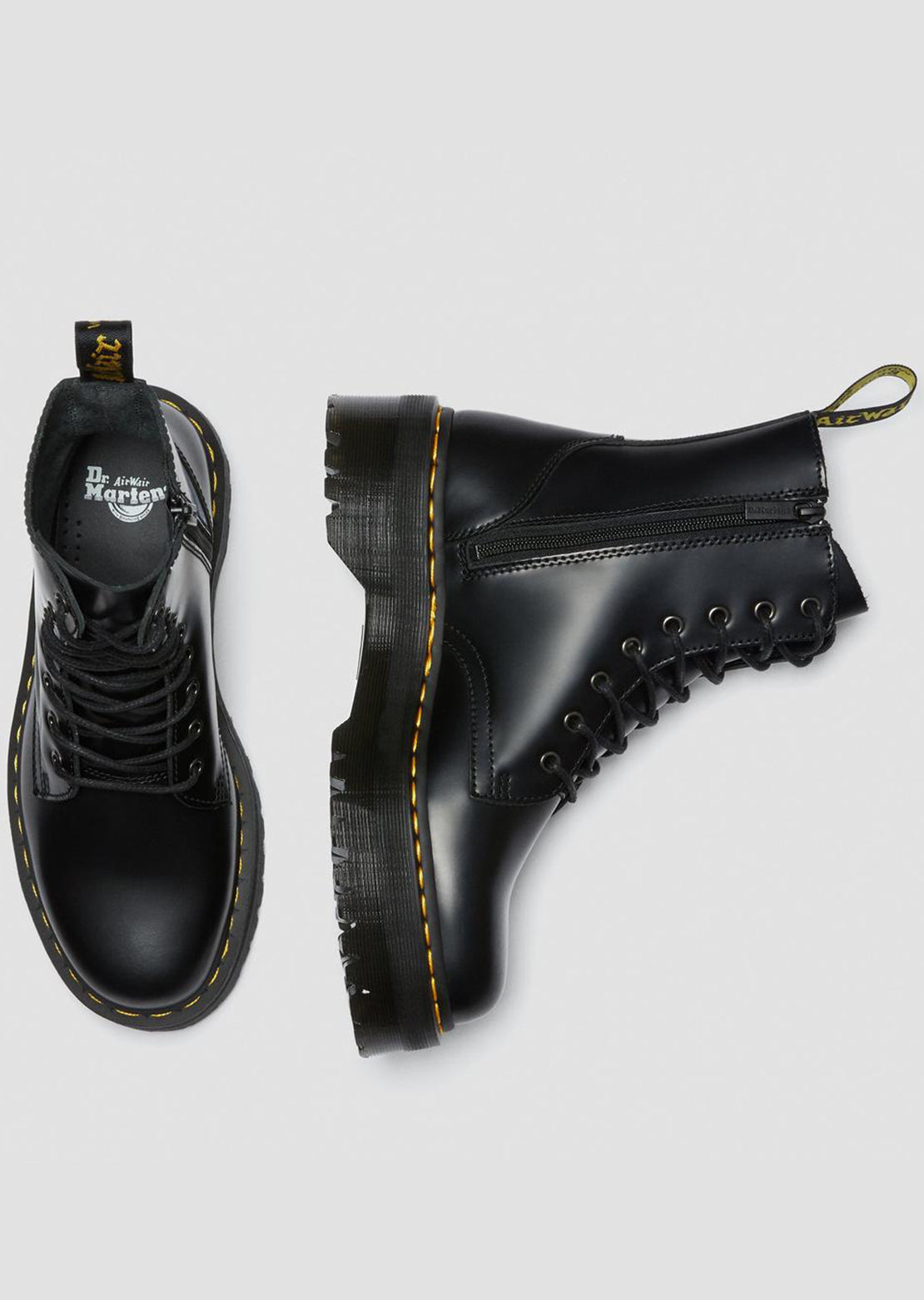 Dr.Martens Women&#39;s Jadon Boots Polished Smooth Black