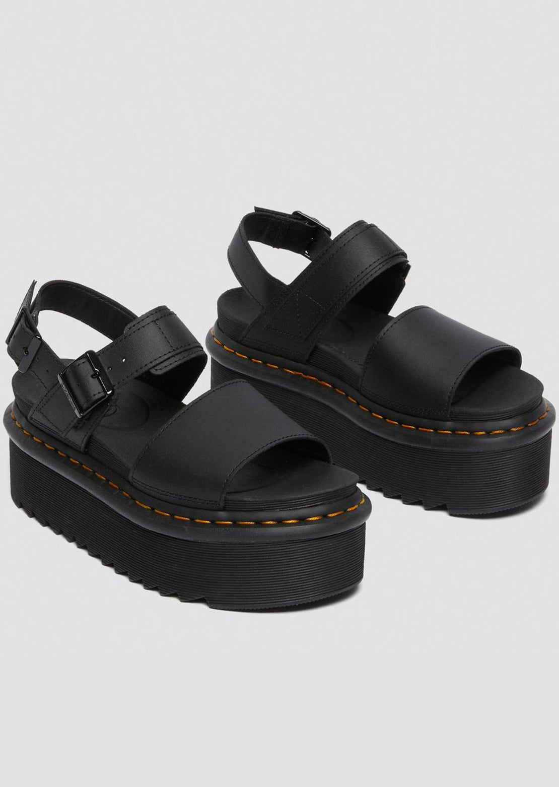 Dr.Martens Women&#39;s Voss Quad Sandals Hydro Black