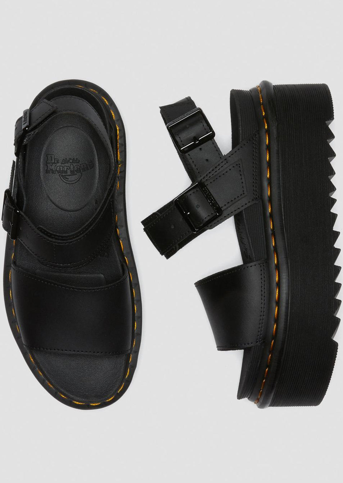 Dr.Martens Women&#39;s Voss Quad Sandals Hydro Black